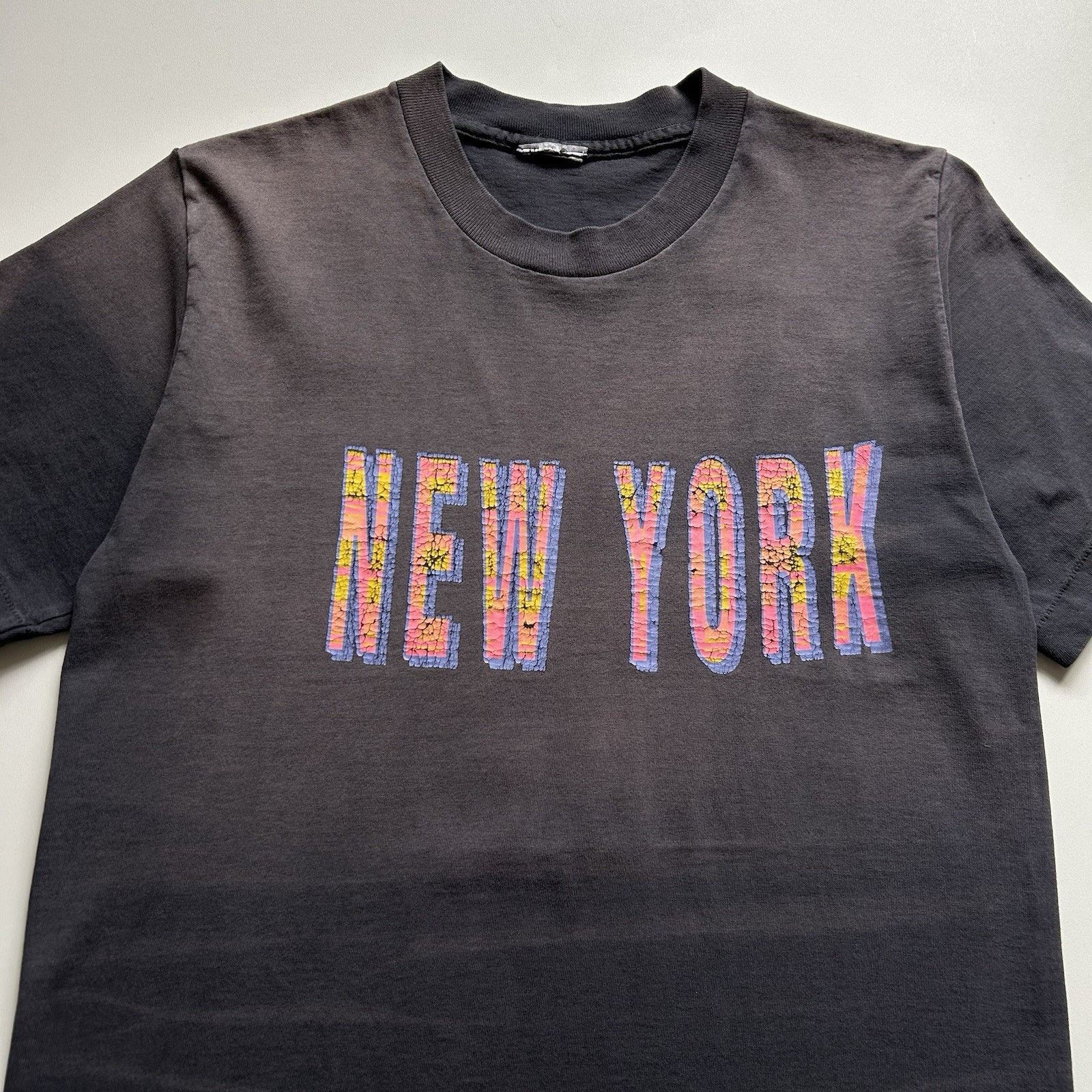 Vintage Vintage 90s New York T Shirt Small Faded Black Single Stitch Size US S / EU 44-46 / 1 - 2 Thumbnail