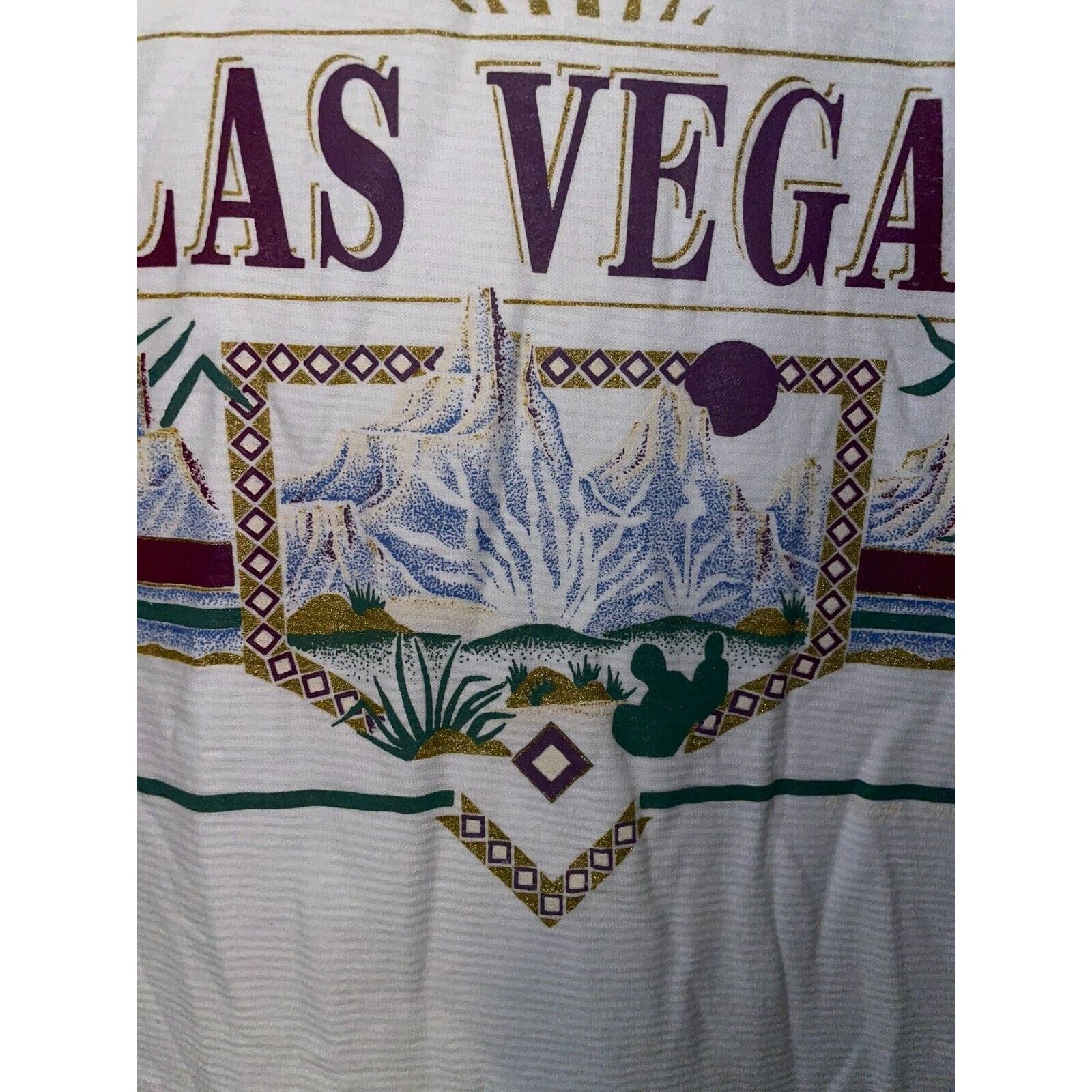 Vintage Vintage Las Vegas Shirt Nevada Desert White Large Tee Size US L / EU 52-54 / 3 - 2 Thumbnail