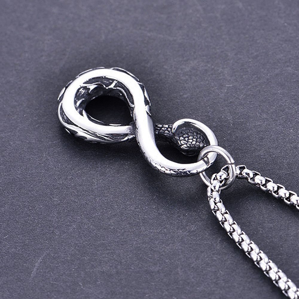 Jewelry Snake Ouroboros Pendant Necklace Size ONE SIZE - 4 Thumbnail