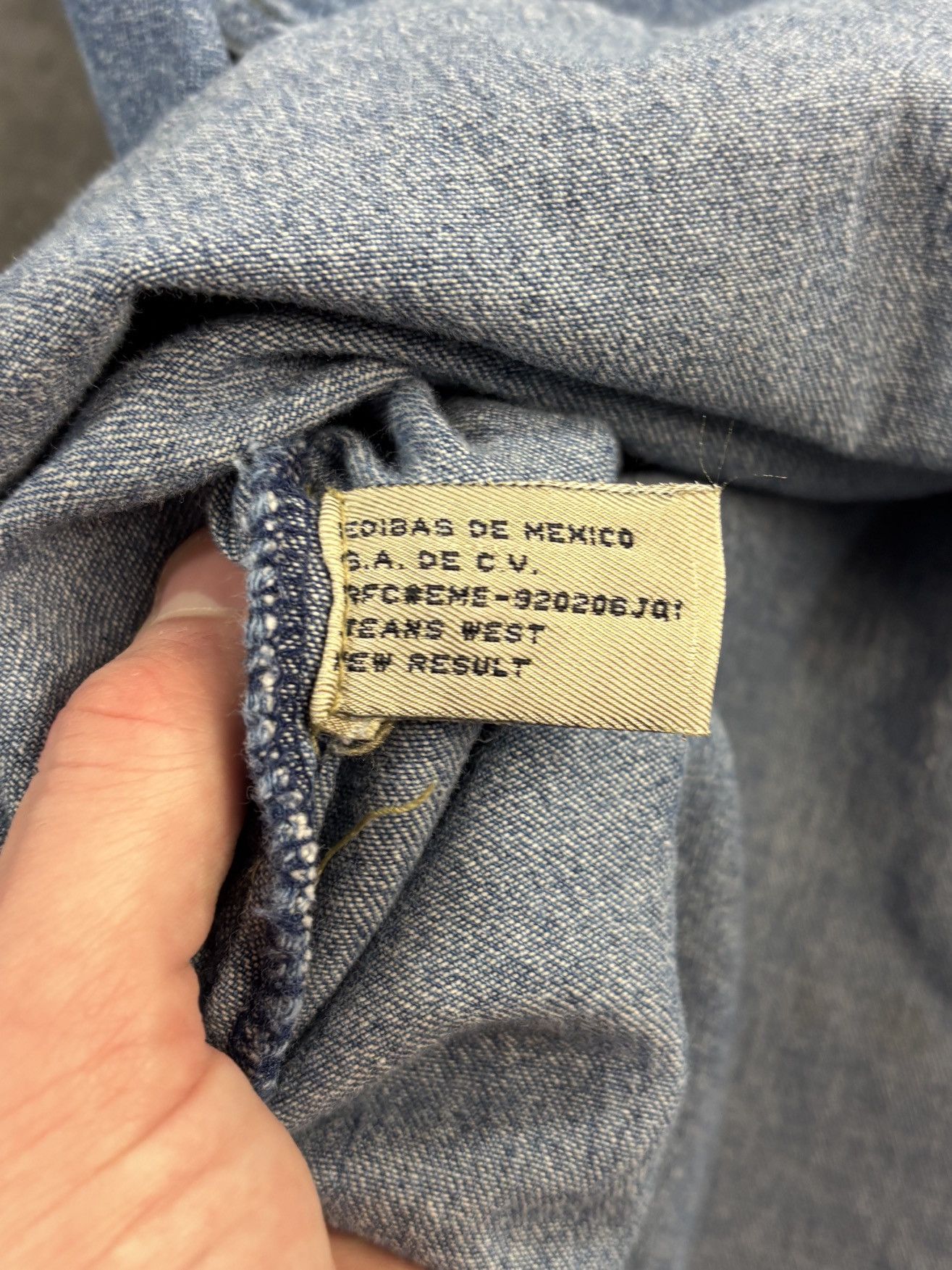 Vintage 1990s Denim Anorak Vintage Work Shirt Jeans Pullover Short Size US M / EU 48-50 / 2 - 8 Thumbnail