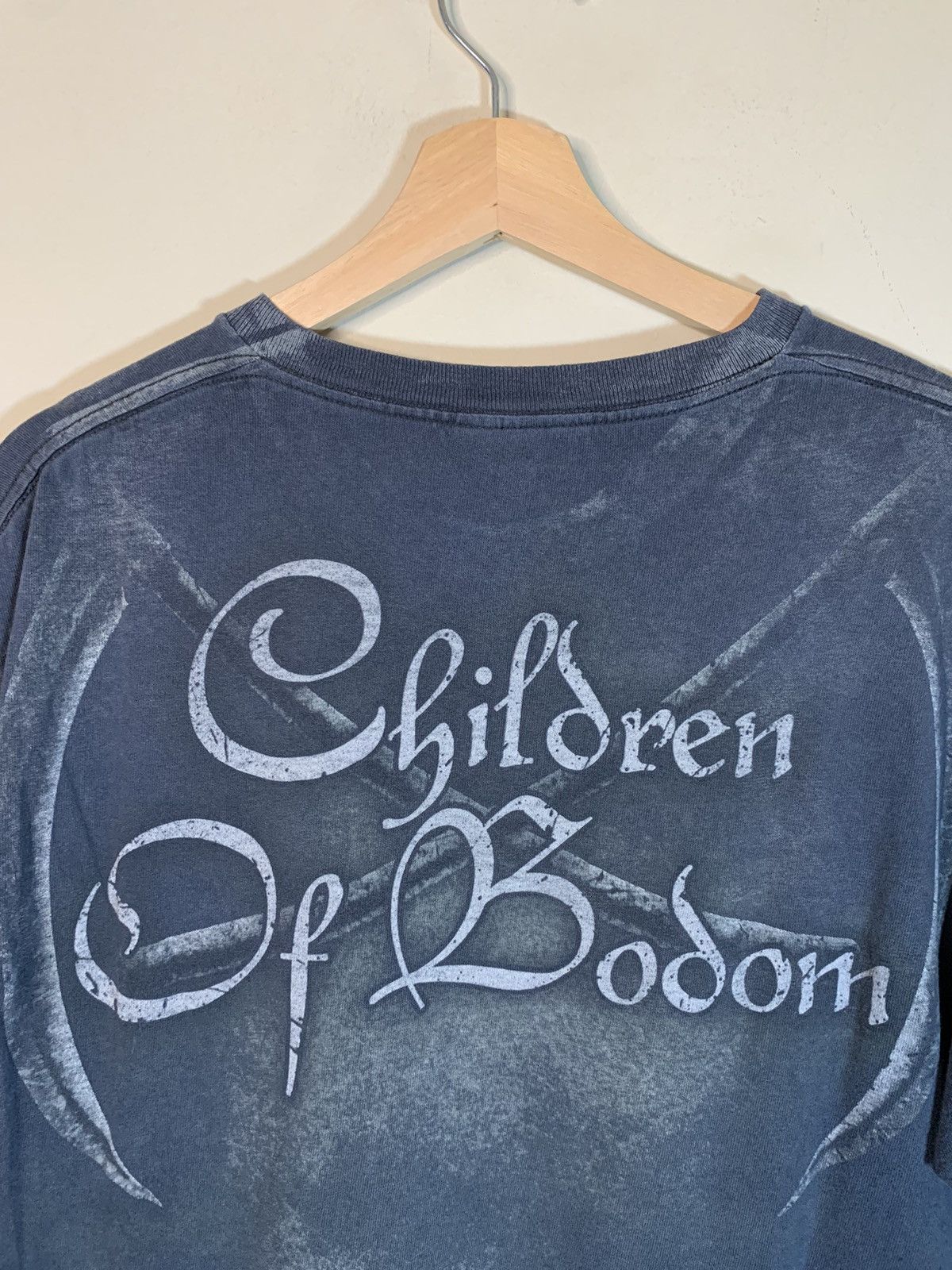 Band Tees × Vintage *RARE* Vintage Children Of Bodom Grim Reaper AOP Band Shirt Size US L / EU 52-54 / 3 - 4 Thumbnail