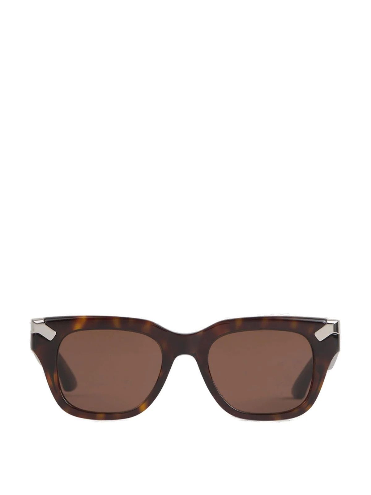 Alexander McQueen o1w1db10725 Size: OS/Punk Rivet Square Sunglasses in Brown Size ONE SIZE - 1 Thumbnail