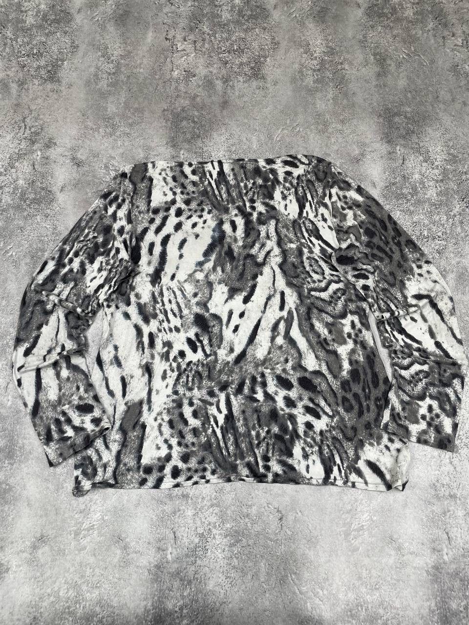 Marina Rinaldi Marina Rinaldi Women Viscose Blouse Long Sleeve Grey Black Size S / US 4 / IT 40 - 6 Thumbnail