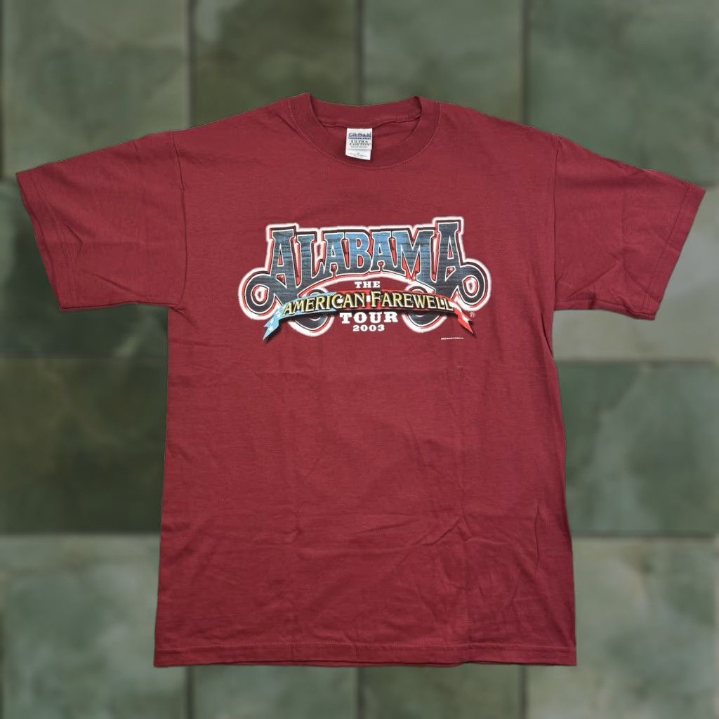 Gildan VINTAGE Gildan Alabama Band T Shirt Adult Medium Red Farewell Tour 2003 USA Mens M Shirt Size US M / EU 48-50 / 2 - 1 Thumbnail