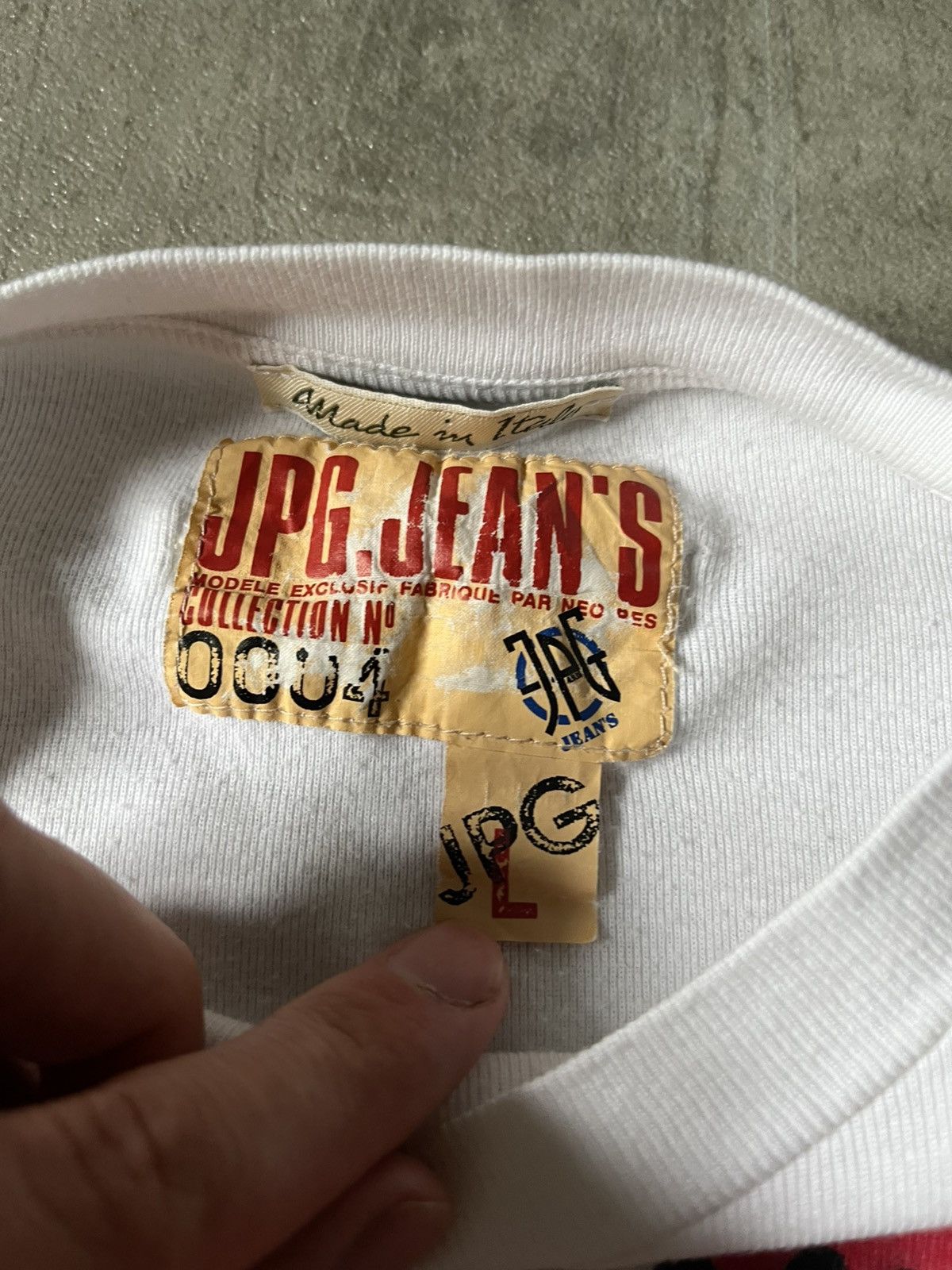 Jean Paul Gaultier Vintage Jean Paul Gaultier Equal white T-shirt rare Size US L / EU 52-54 / 3 - 9 Thumbnail