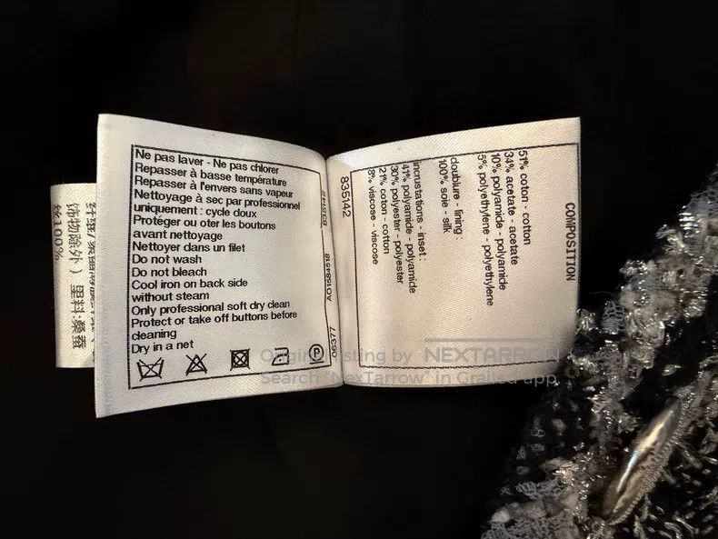 Chanel Chanel Black and silver tweed coat long coat dress Size XS / US 0-2 / IT 36-38 - 5 Thumbnail