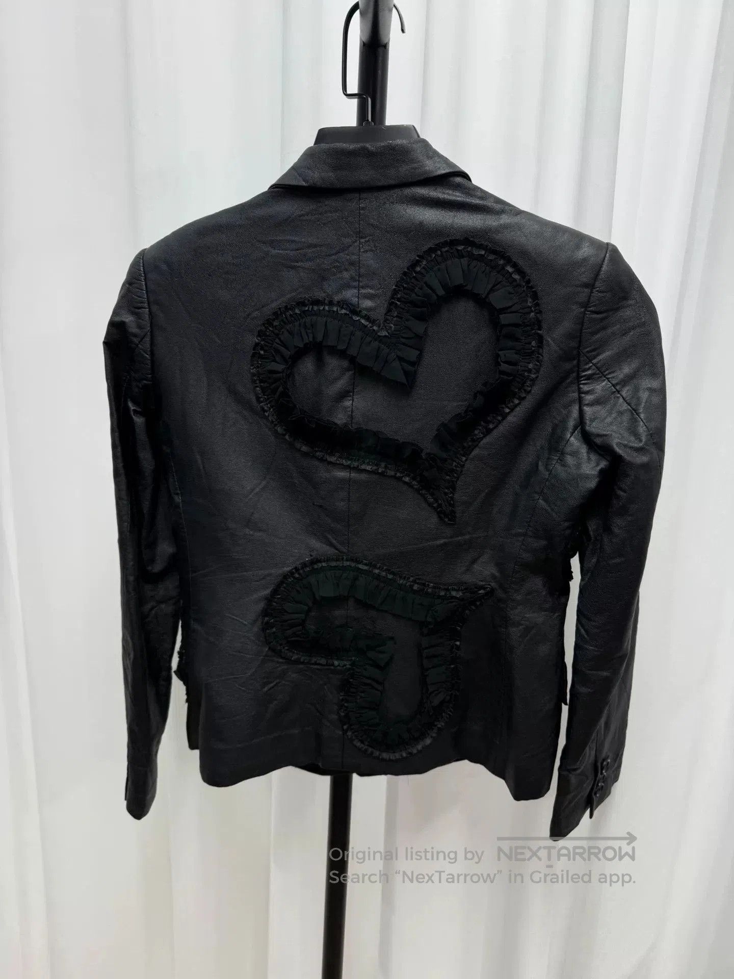 Comme des Garcons PLAY Comme des Garcons Heart Patchwork Leather Blazer XS. Size XS / US 0-2 / IT 36-38 - 6 Thumbnail