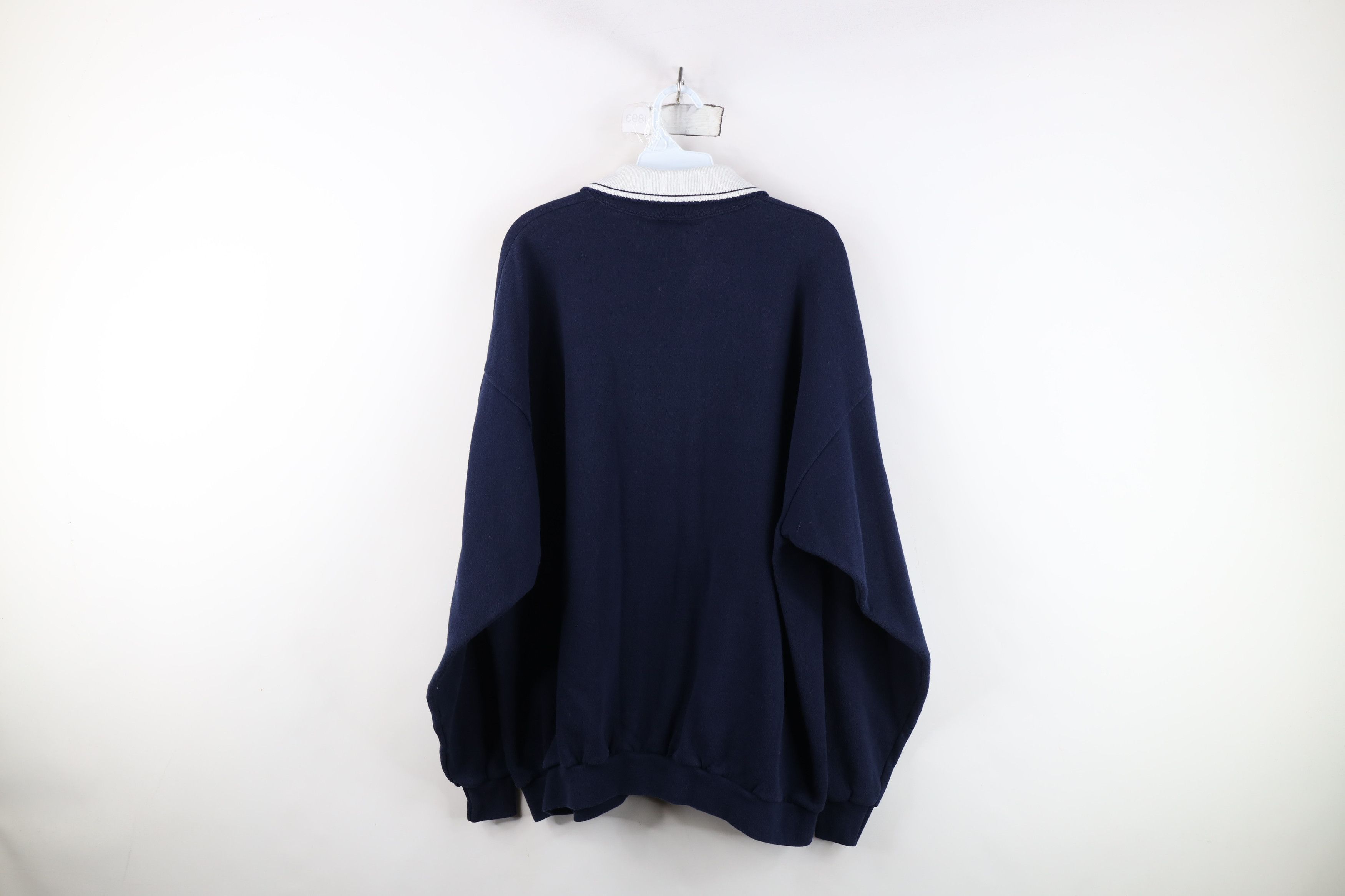 Vintage Vintage 90s Grandma Heart Collared Sweatshirt Blue USA Size XXL / US 16-18 / IT 52-54 - 12 Thumbnail