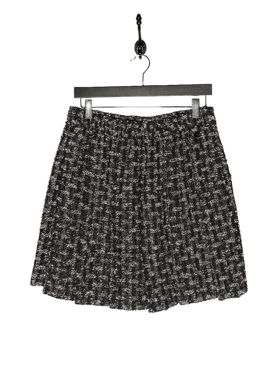 Chanel Chanel Pre-FW13 Black White Pleated Tweed Skirt Size 28" / US 6 / IT 42 - 1 Thumbnail