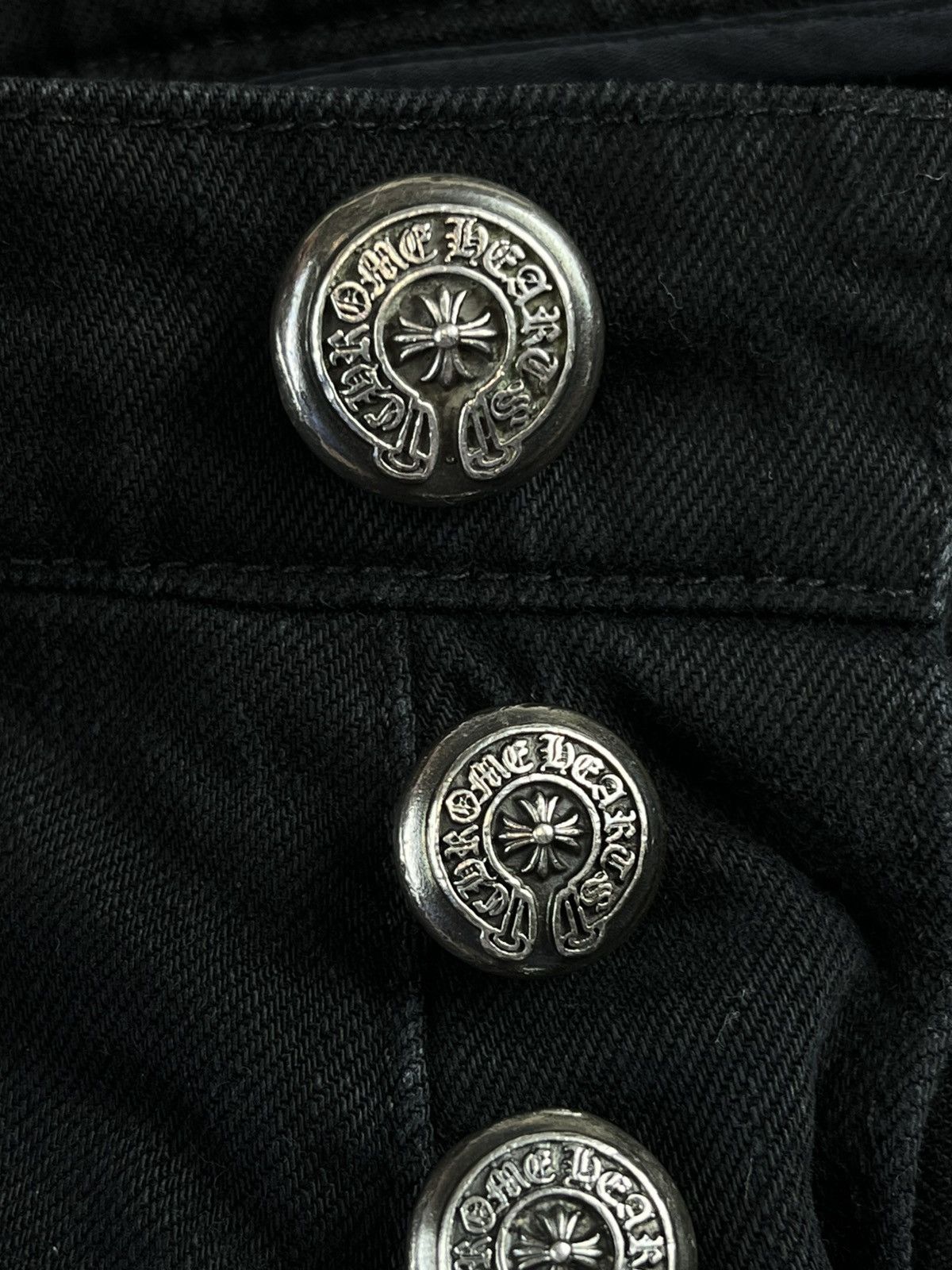 Chrome Hearts Chrome Hearts Le Fleur Knee Silver Bootcut Denim Jeans Size US 32 / EU 48 - 16 Thumbnail