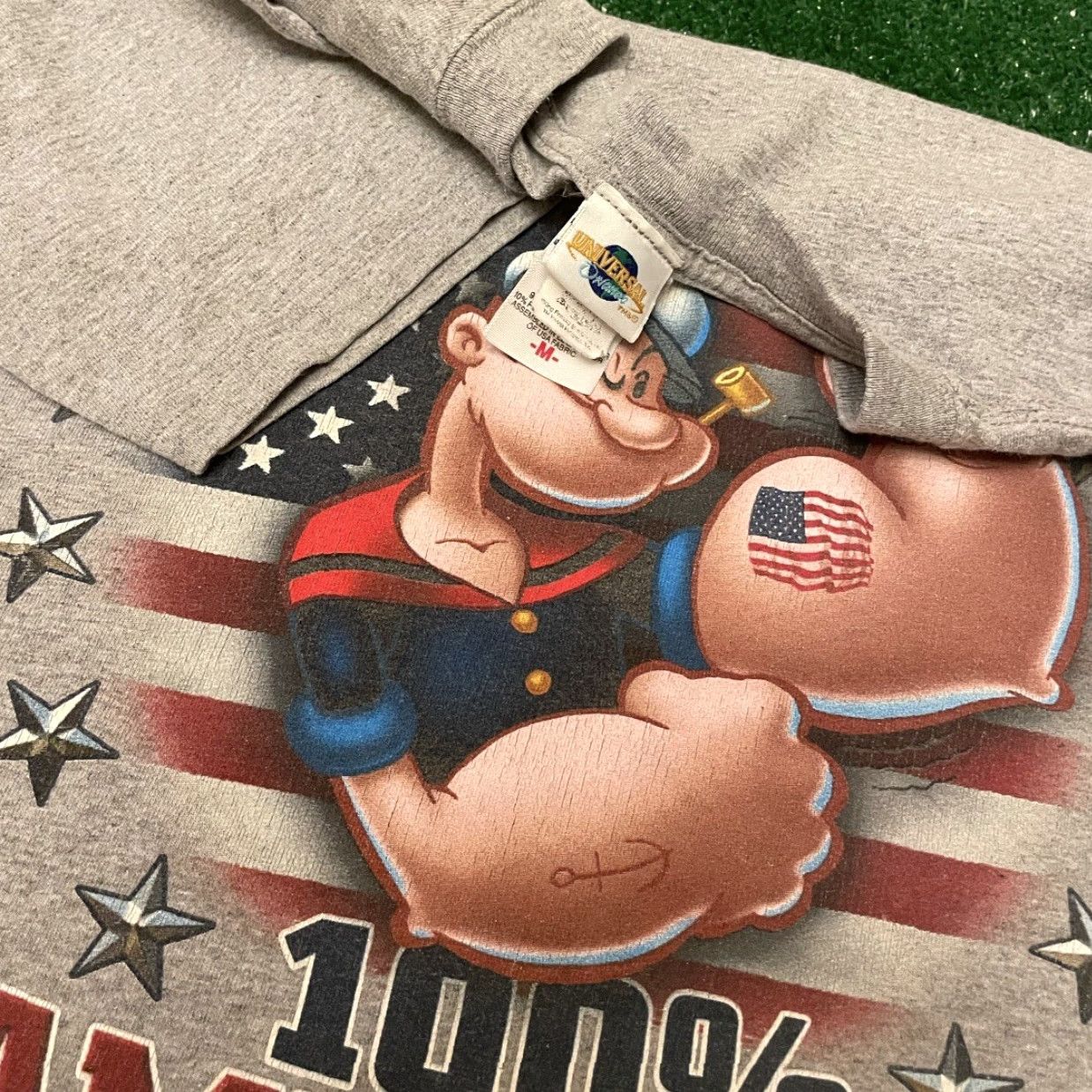 Vintage VINTAGE 90s Popeye Sailor Man Universal Studios Shirt Mens M Gray T-Shirt Size US M / EU 48-50 / 2 - 2 Thumbnail