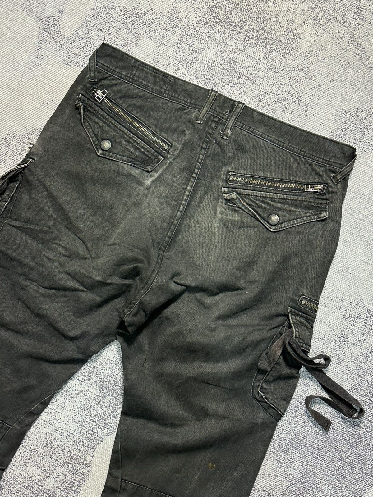 If Six Was Nine ROEN X Sematicdesign Black Rust Strech Bondage Denim Jeans Size US 32 / EU 48 - 14 Thumbnail
