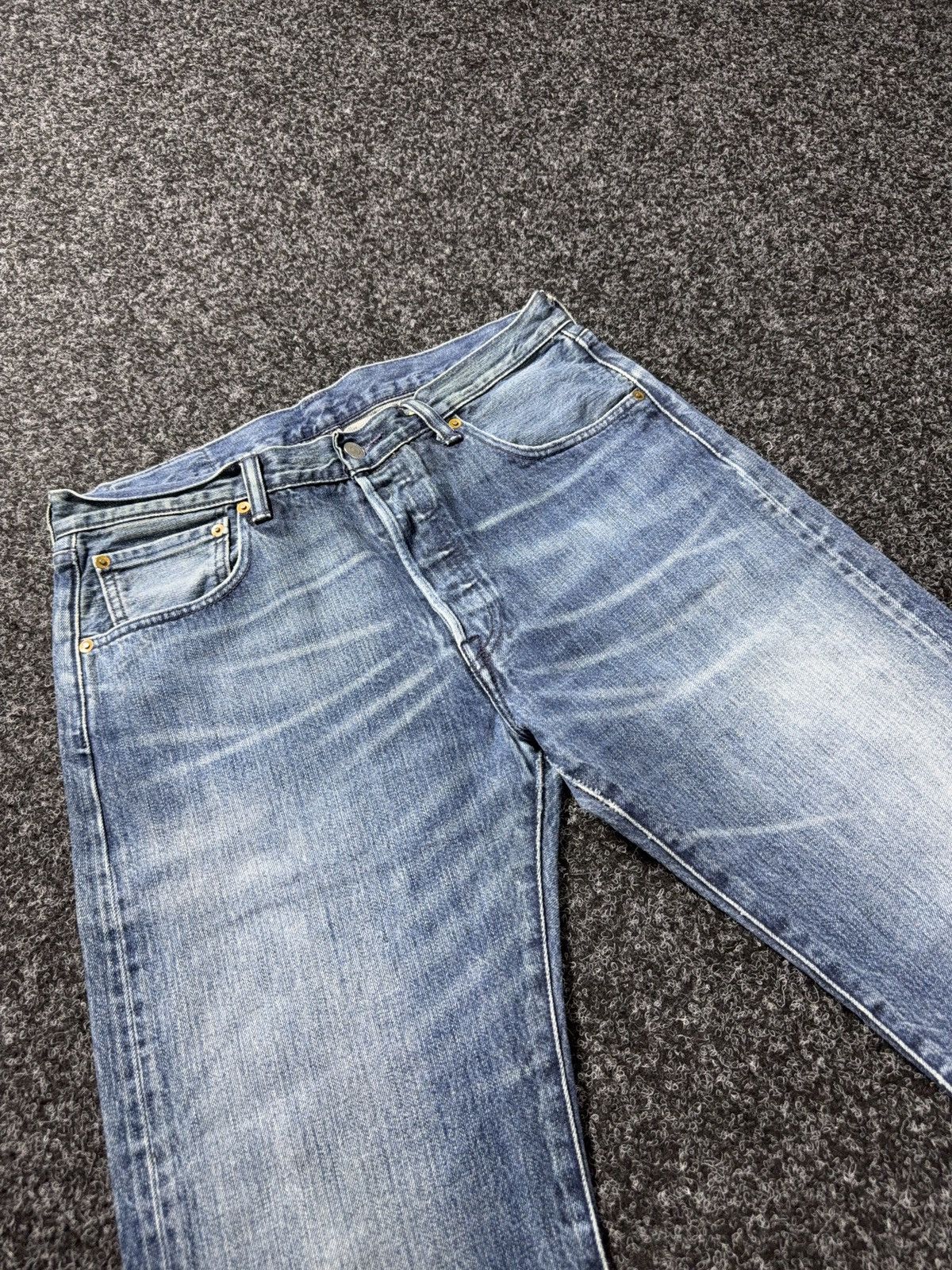 Levi's Levi’s 501 Straight Fit Western USA Cowboy Vibe Denim Jeans Size US 30 / EU 46 - 7 Thumbnail
