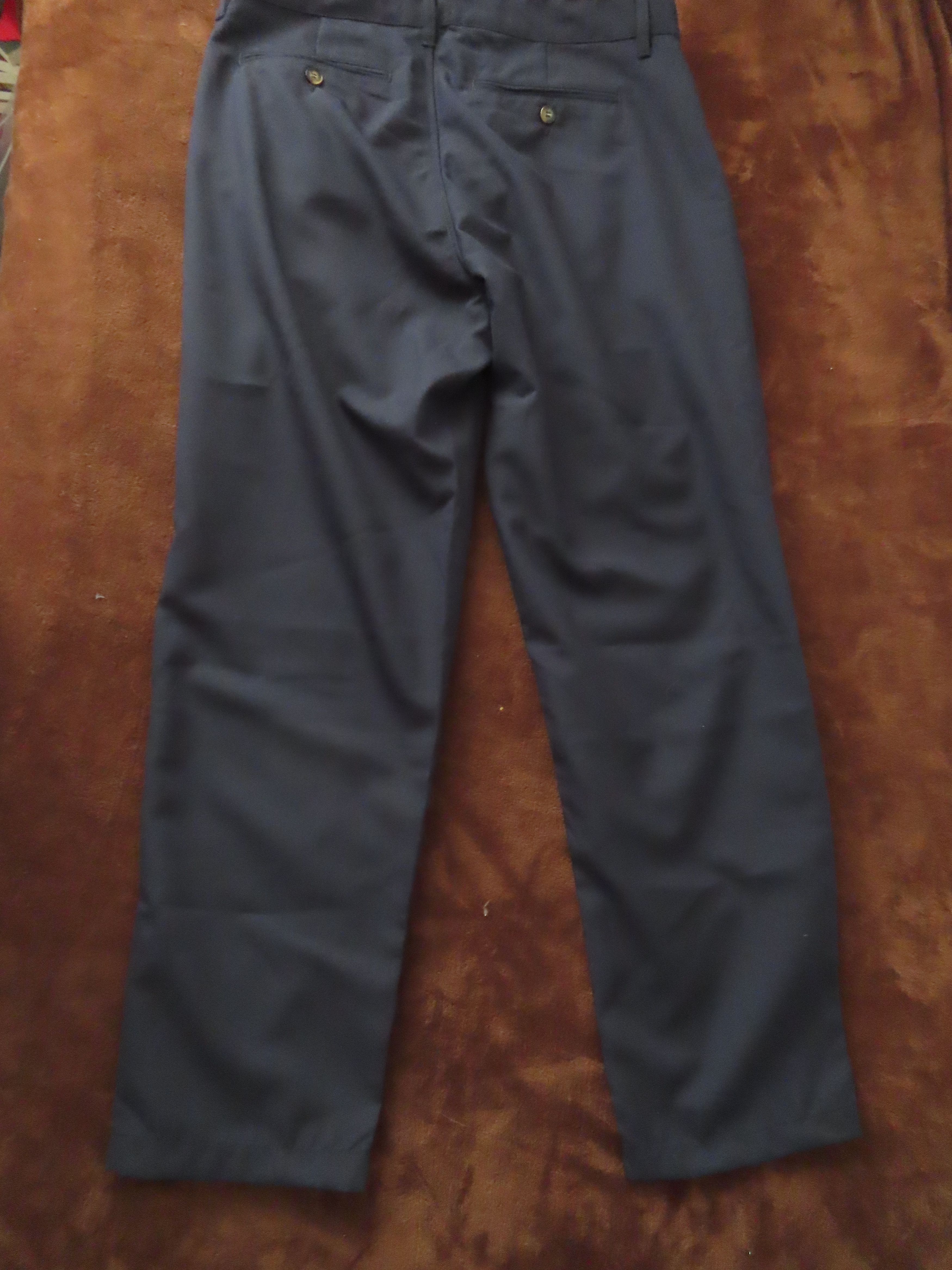 Other Octobre Editions Navy Wool Blend Pleated Front Chino Pants Size US 33 - 2 Thumbnail