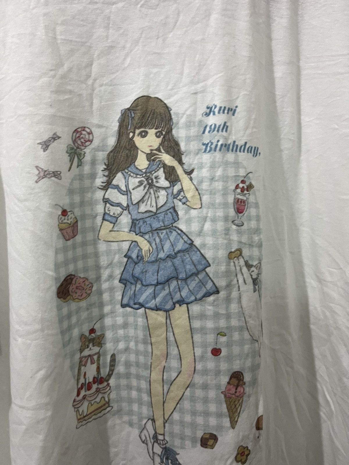 Anime 💥Japan Anime Ruri 10th Birthday Oversized Tee Size US XL / EU 56 / 4 - 4 Thumbnail