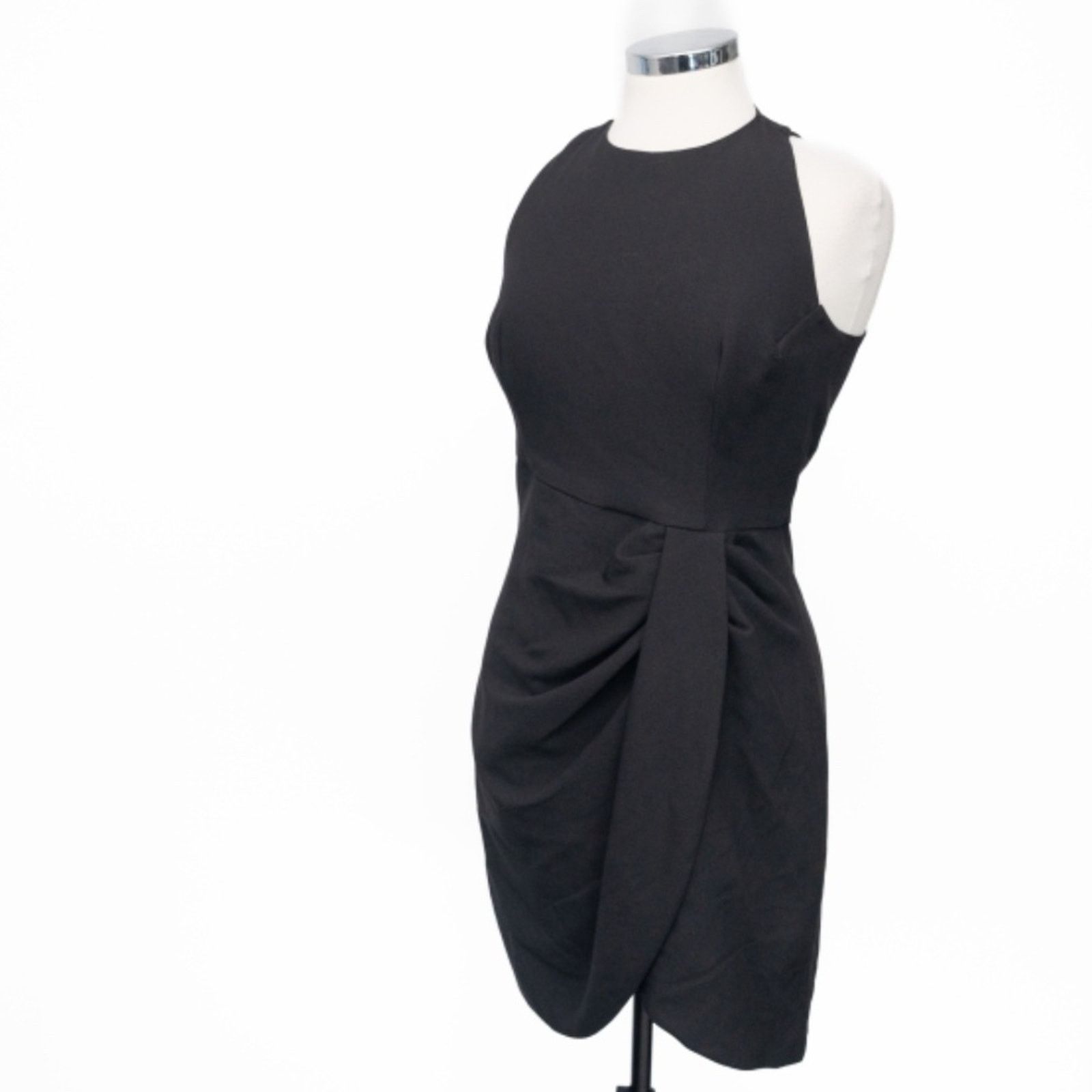Black Halo Black Halo. Brett Draped Sleeveless Mini Dress. Size M / US 6-8 / IT 42-44 - 9 Thumbnail