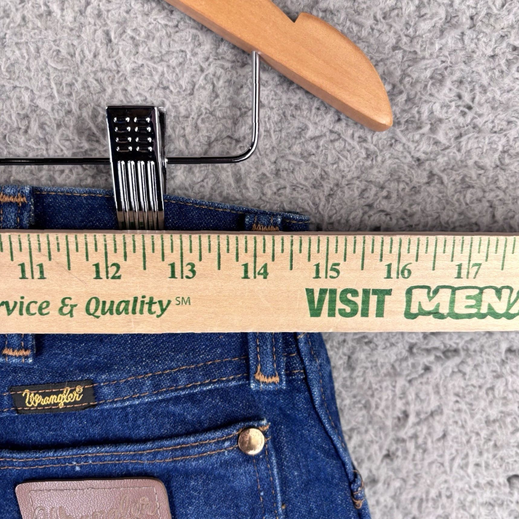 Wrangler VINTAGE Wrangler Jeans Womens 11x34 Cowboy Cut Denim 13MWZG Rodeo 80s Made USA Jeans Boots? Size 32" / US 10 / IT 46 - 5 Thumbnail