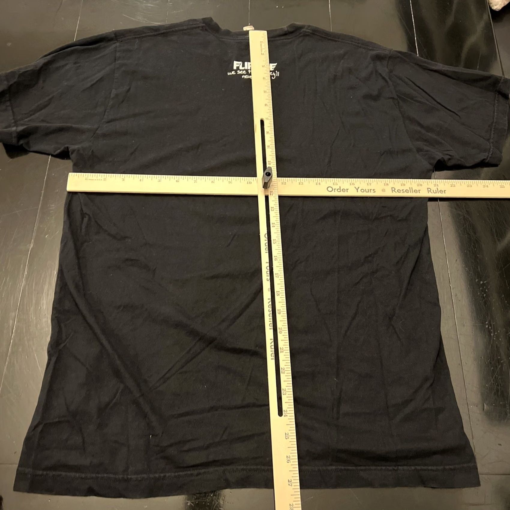 American Apparel RARE OOP 90’s Flipside Magazine Fanzine Promo Shirt L Black Cotton Knit Logo Punk Rock 90s Grunge Mens Size US L / EU 52-54 / 3 - 7 Thumbnail