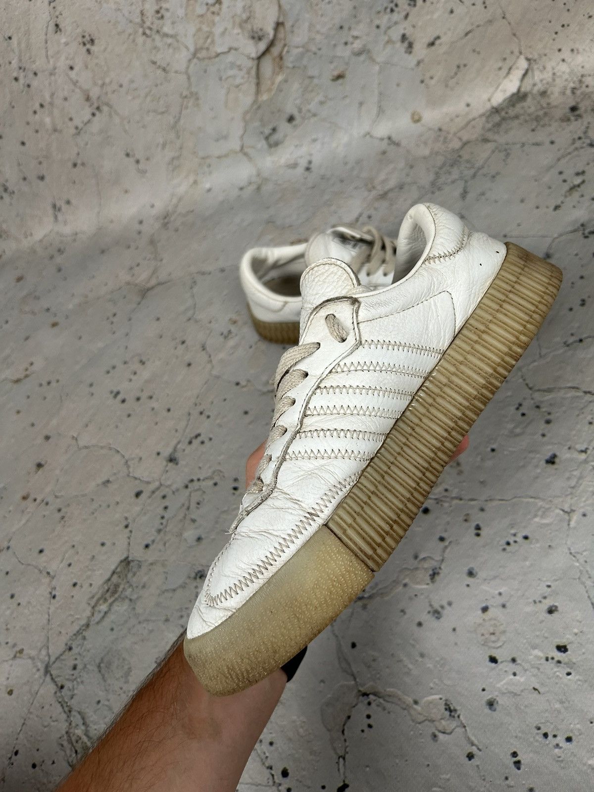 Adidas Vintage Adidas Samba White Sneakers Chunky Streetwear Size US 8.5 / EU 41-42 - 4 Thumbnail