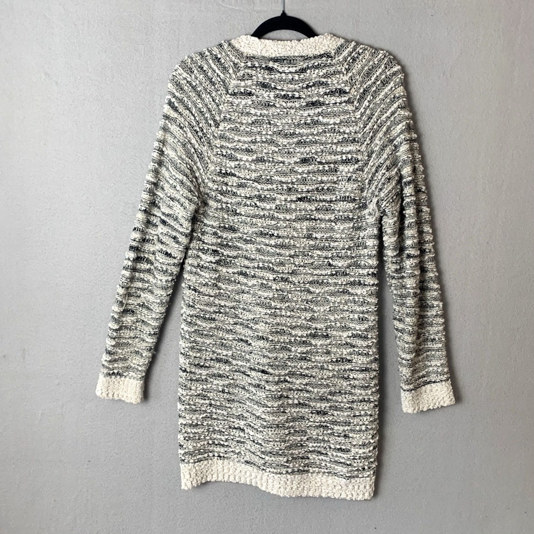 Anthropologie VINTAGE Ethereal By Paper Crane Sweater Woman L Open Knit Popcorn Button Up Boho Size L / US 10 / IT 46 - 2 Thumbnail