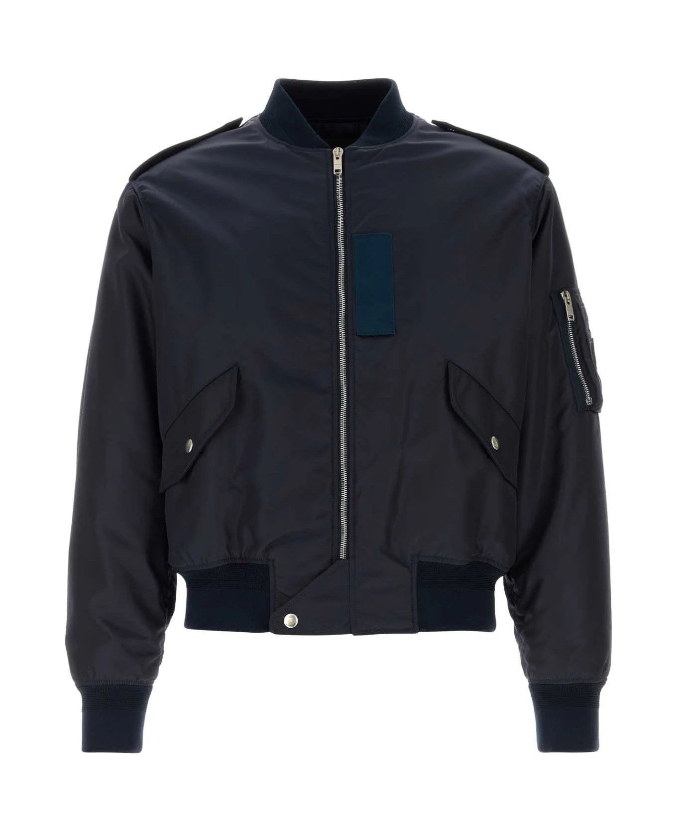 Givenchy o1n1vont0326 Nylon Bomber Jacket in Nevy Blue Size US M / EU 48-50 / 2 - 1 Thumbnail