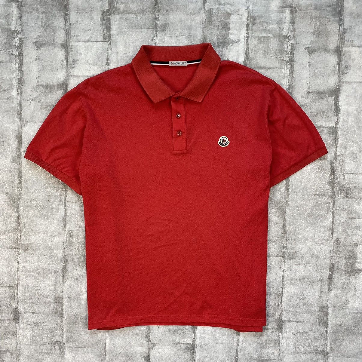 Moncler Moncler Maglia Polo Manica Corta Red SIZE L | Grailed