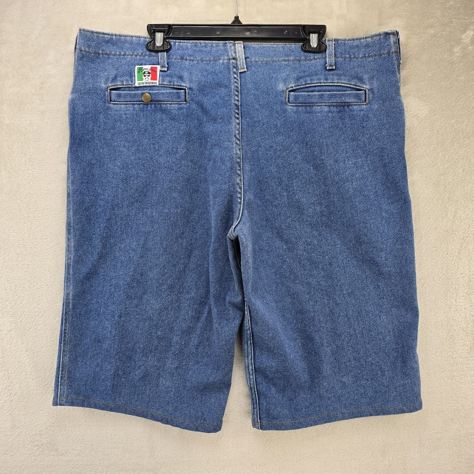 Other Vintage Hombre Denim Shorts 38 (Fits 42x15) Blue Y2K Chicano Size US 42 / EU 58 - 6 Thumbnail