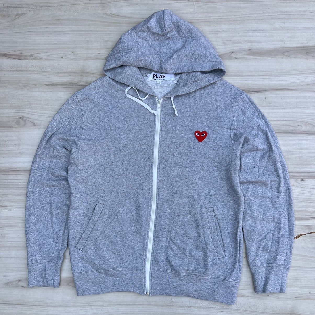 Comme des Garcons Comme Des Garcons Play Red Heart Zip Hoodie Size US XL / EU 56 / 4 - 1 Thumbnail