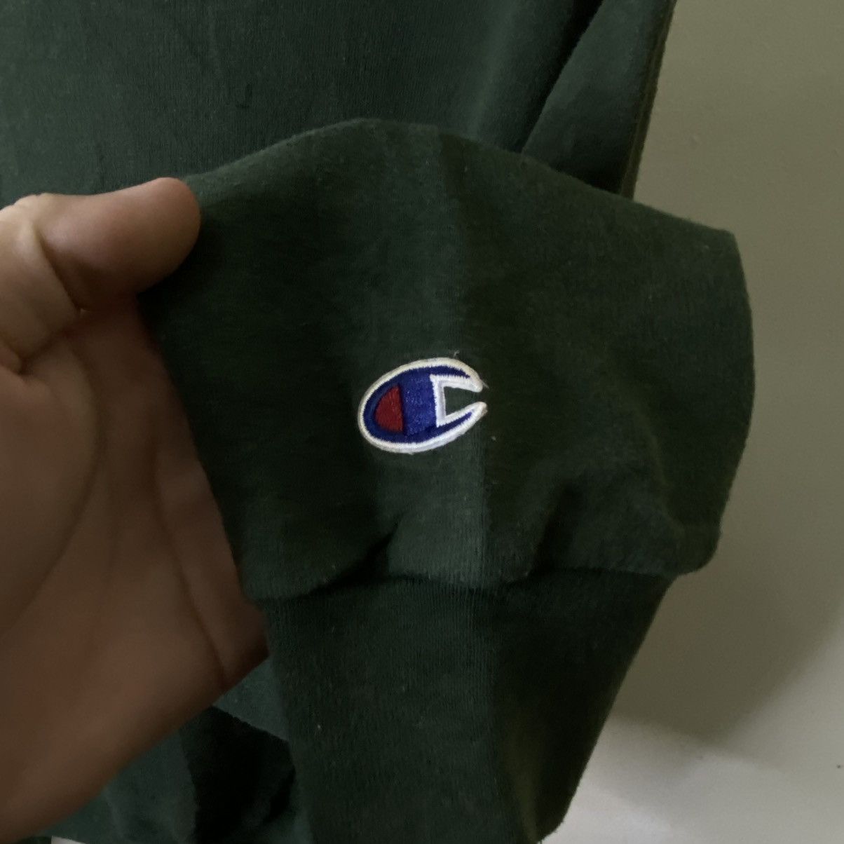 Champion Vintage 2000s Champion Green Blank Sweatshirt Size US M / EU 48-50 / 2 - 3 Thumbnail