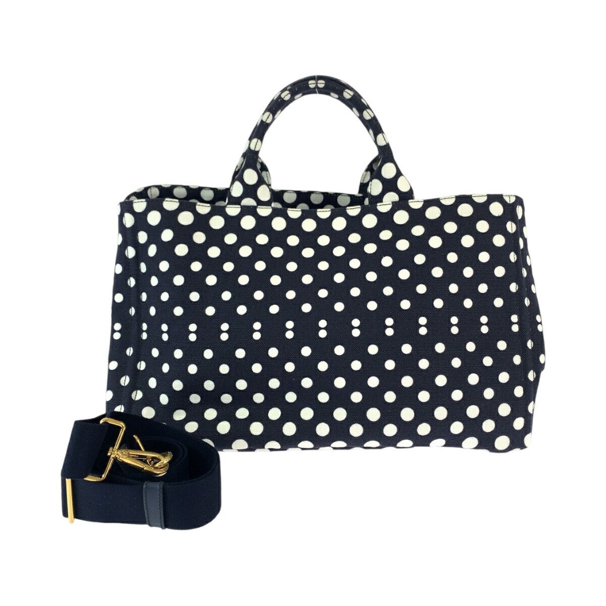 Prada Prada Prada Dot Canvas Tote Bag BN1872 Canvas Tote Bag BN1872 in Very Good Condition Size ONE SIZE - 1 Thumbnail