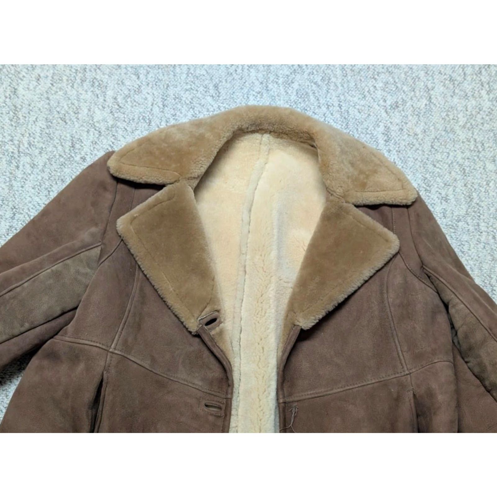 Vintage VINTAGE White Eagle Furs Coat Western Shirt Mens XL Brown Leather Shearling Sheepskin Cowboy 46 Size US XL / EU 56 / 4 - 5 Thumbnail