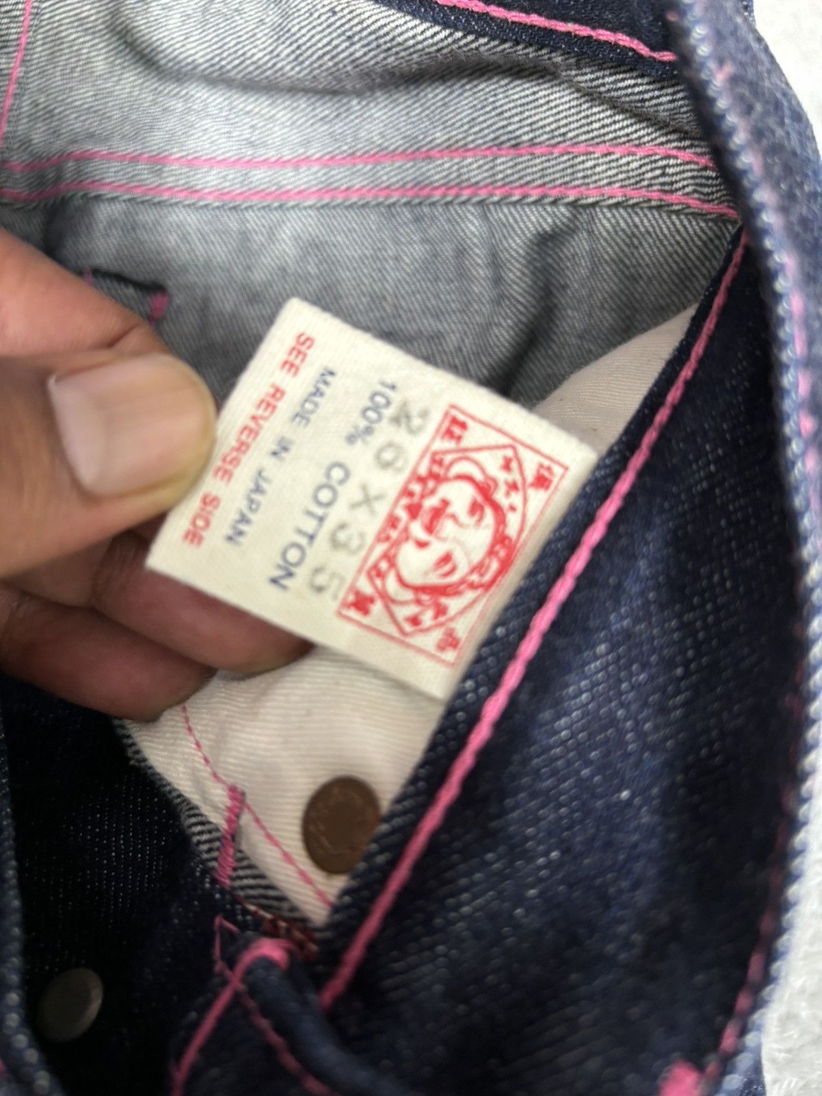 Evisu Evisu Pink Daicock Denim. S058 Size 26" / US 2 / IT 38 - 6 Thumbnail