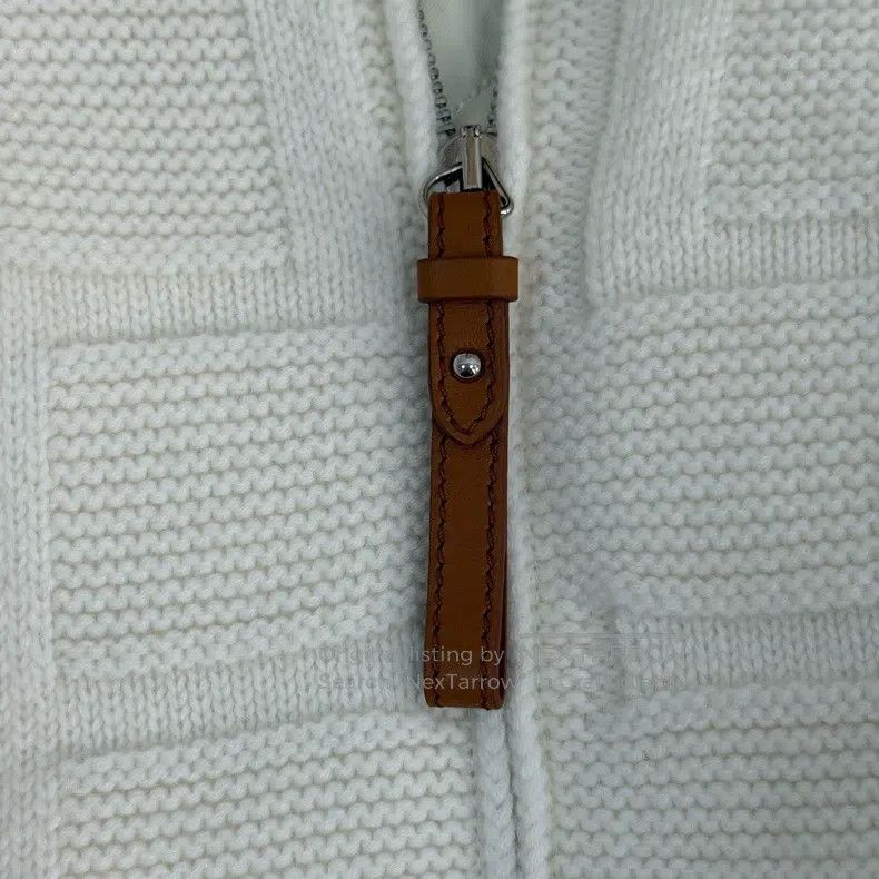 Hermes Hermes Off-White H Logo Wool Cotton Jacket Size XXS / US 00 / IT 34 - 8 Thumbnail