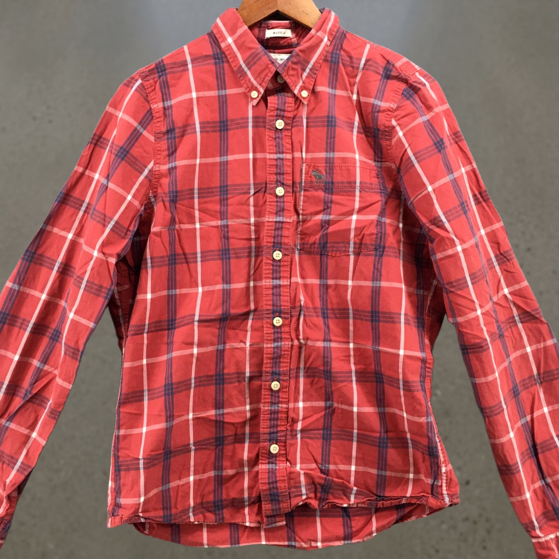 Abercrombie & Fitch Abercrombie & Fitch Button Down Shirt Mens L Multicolor Cotton Plaid Long Sleeve Size US L / EU 52-54 / 3 - 1 Thumbnail