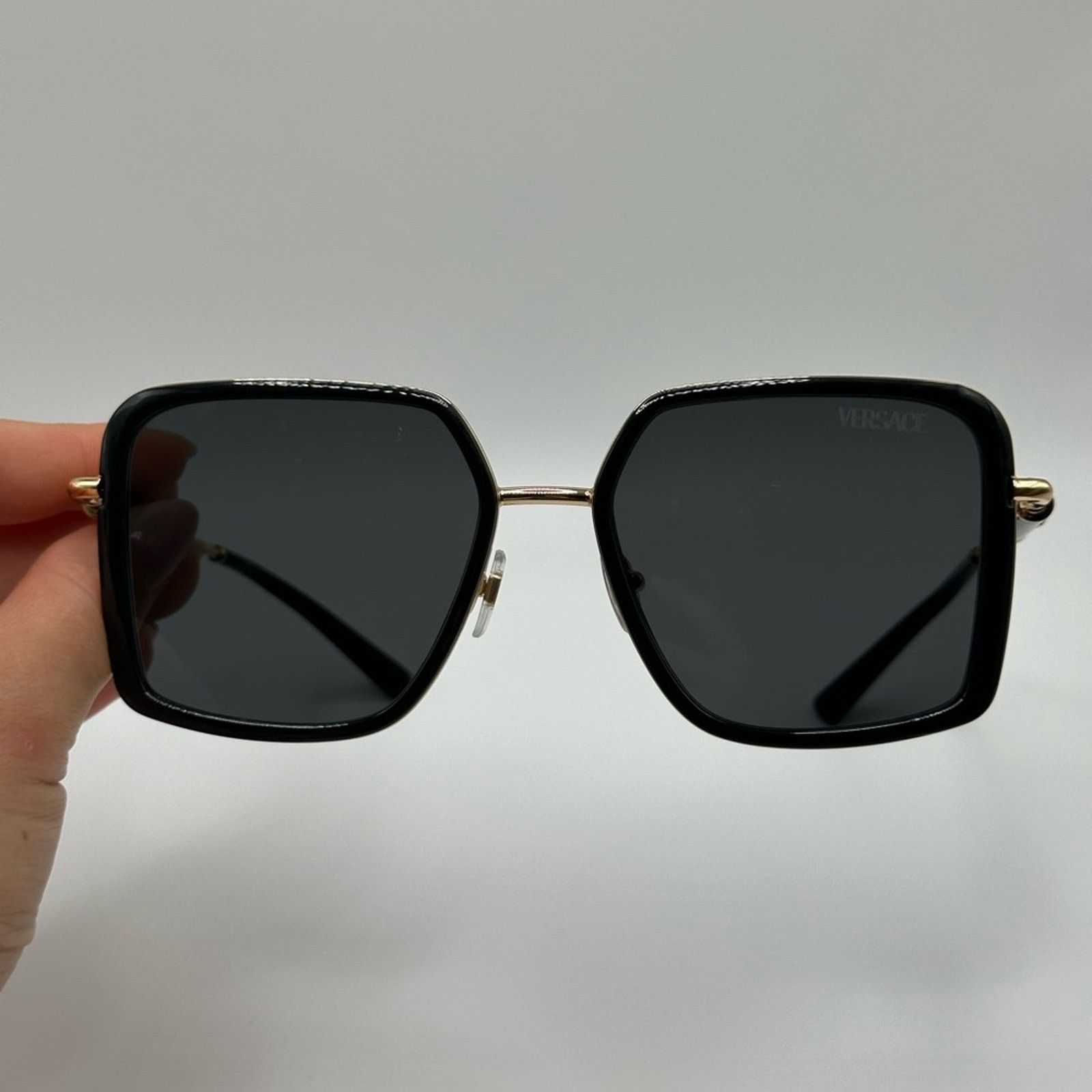 Versace NEW VERSACE VE2261 100287 Black Dark Grey Women Sunglasses Size ONE SIZE - 5 Thumbnail