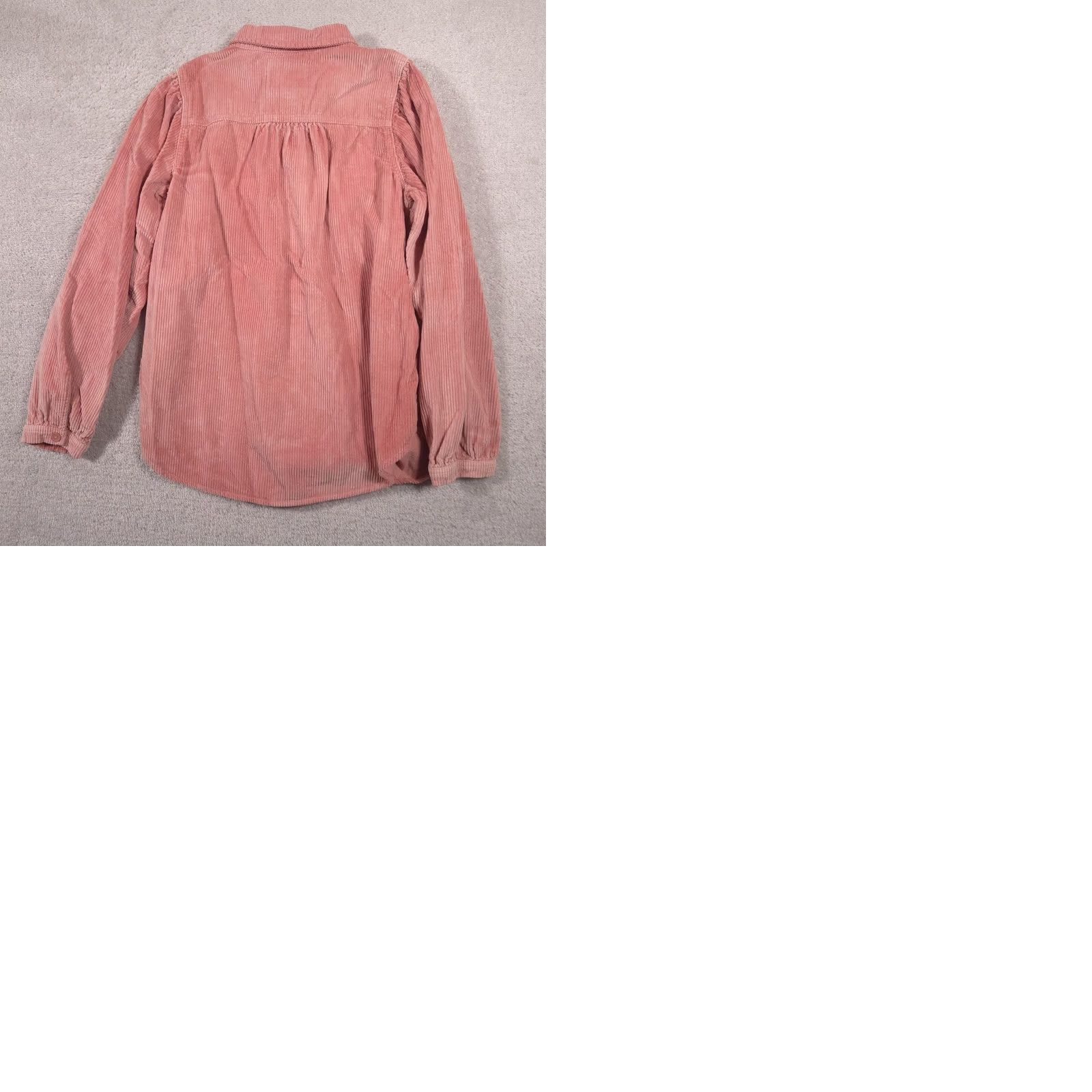 American Eagle Outfitters American Eagle Outfitters Button Up Shirt Womens M Pink Corduroy Puff Sleeve Size M / US 6-8 / IT 42-44 - 9 Thumbnail