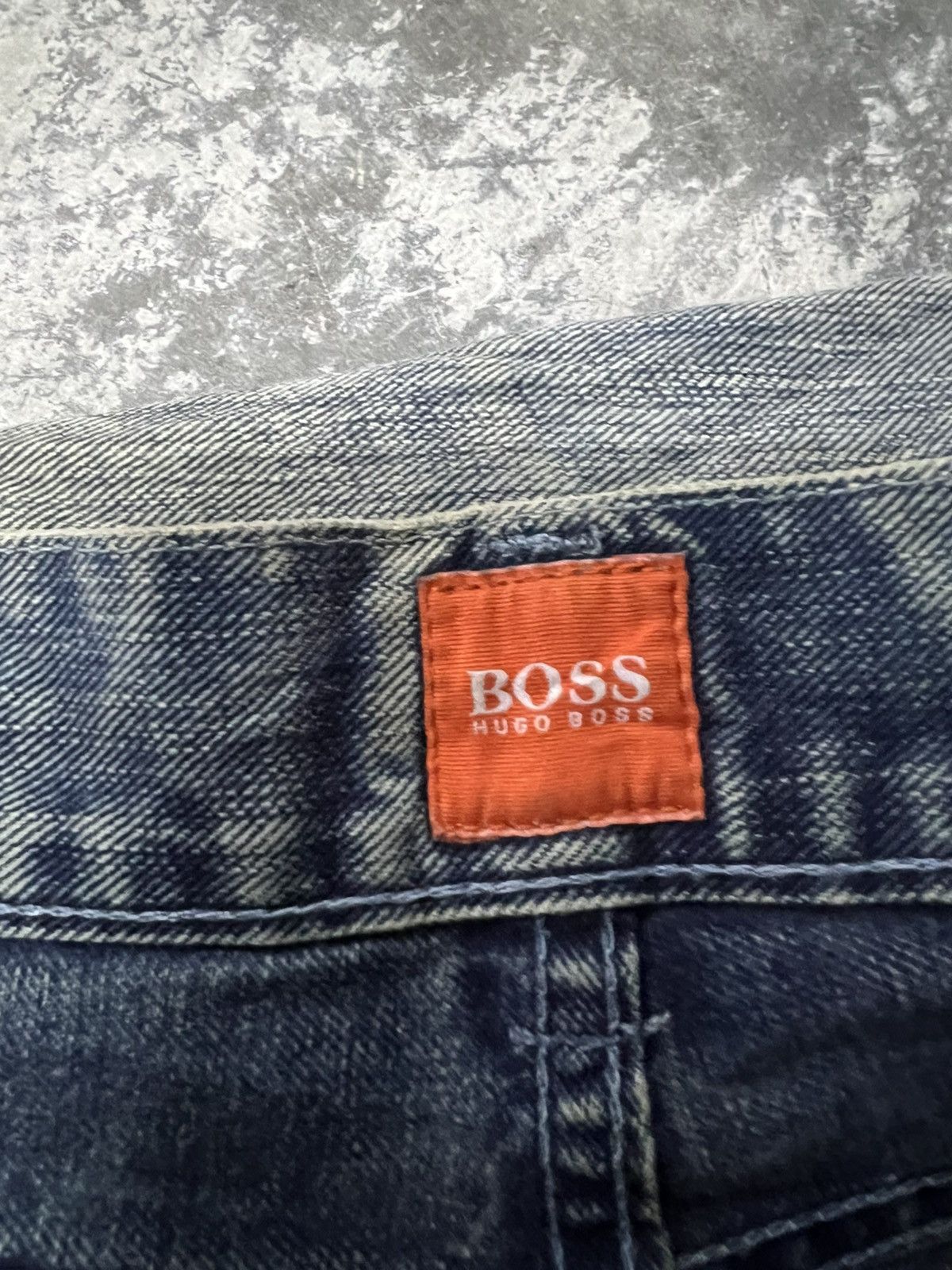 Hugo Boss × Jean FLARED‼️FADED HUGO BOS DISTRESSED DENIM PANT Size US 30 / EU 46 - 7 Thumbnail