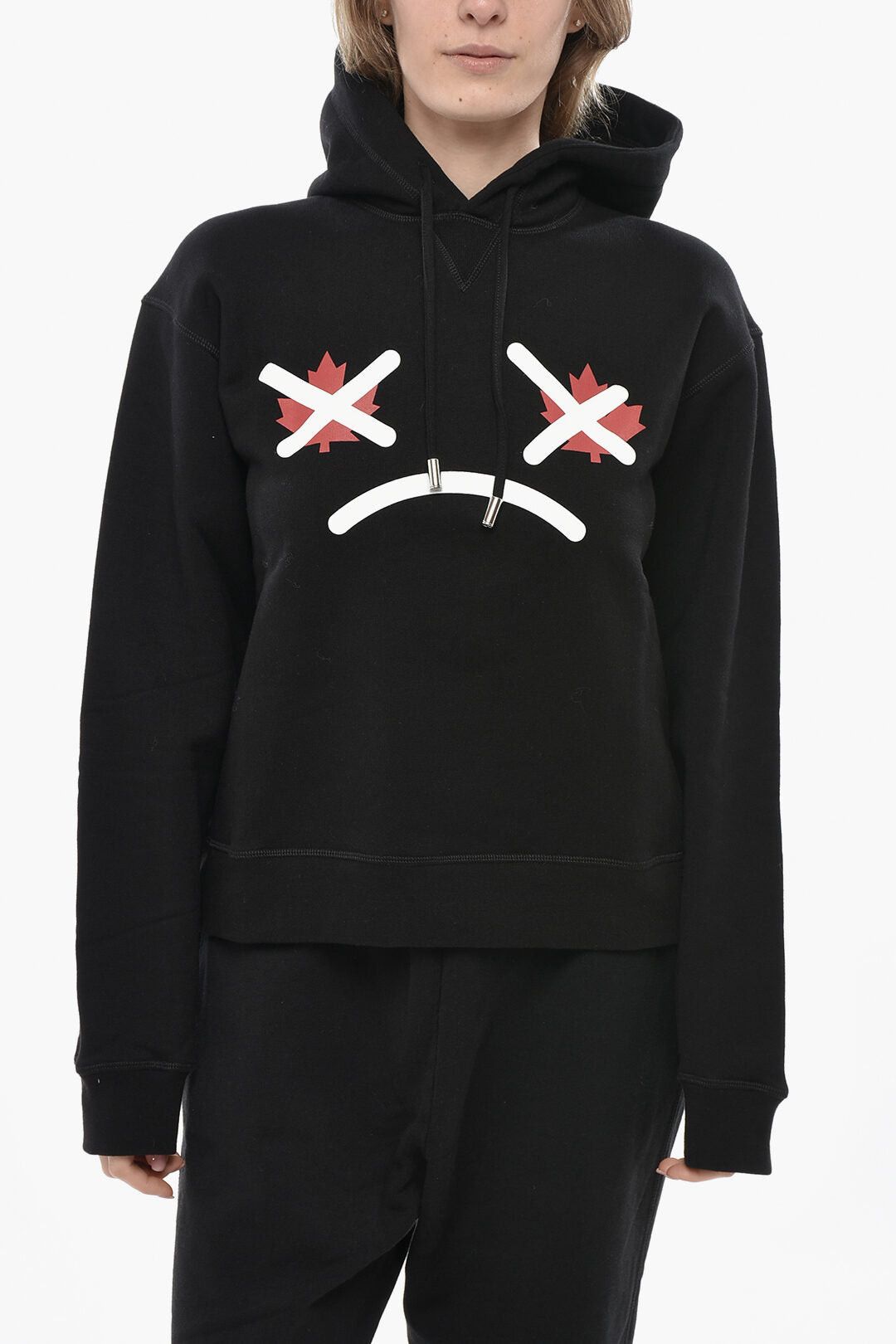 Dsquared2 Hoodie COOL FIT Cotton Fleece with Front Print Size S / US 4 / IT 40 - 1 Thumbnail