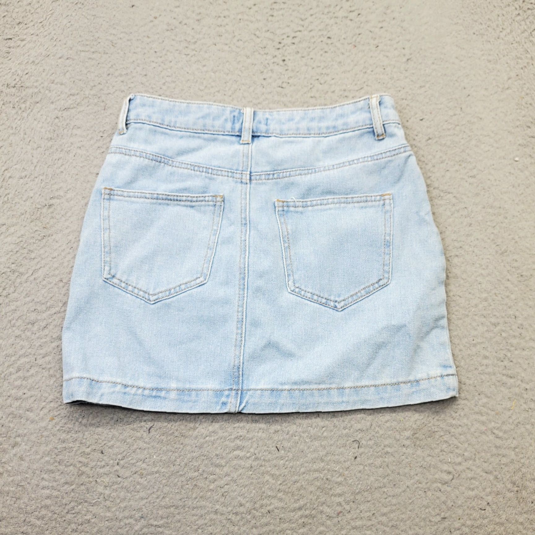 Forever 21 FOREVER 21 Womens Mini Skirt Jeans Blue Denim Stretch Light Wash 5-Pockets Size S Size 28" / US 6 / IT 42 - 2 Thumbnail