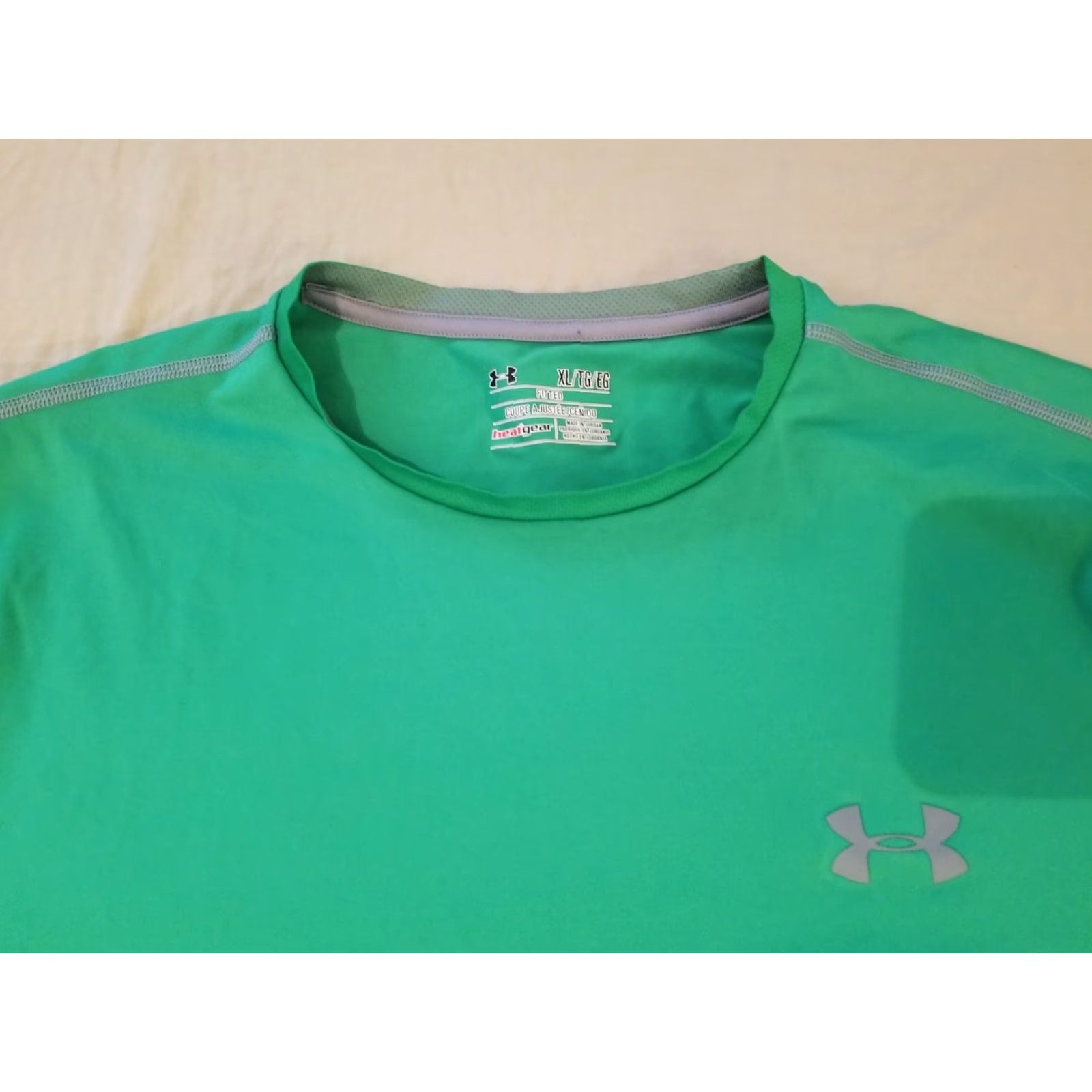Under Armour Under Armour Shirt XL Mens Green Athletic T-Shirt Gym Workout Activewear Size US XL / EU 56 / 4 - 2 Thumbnail