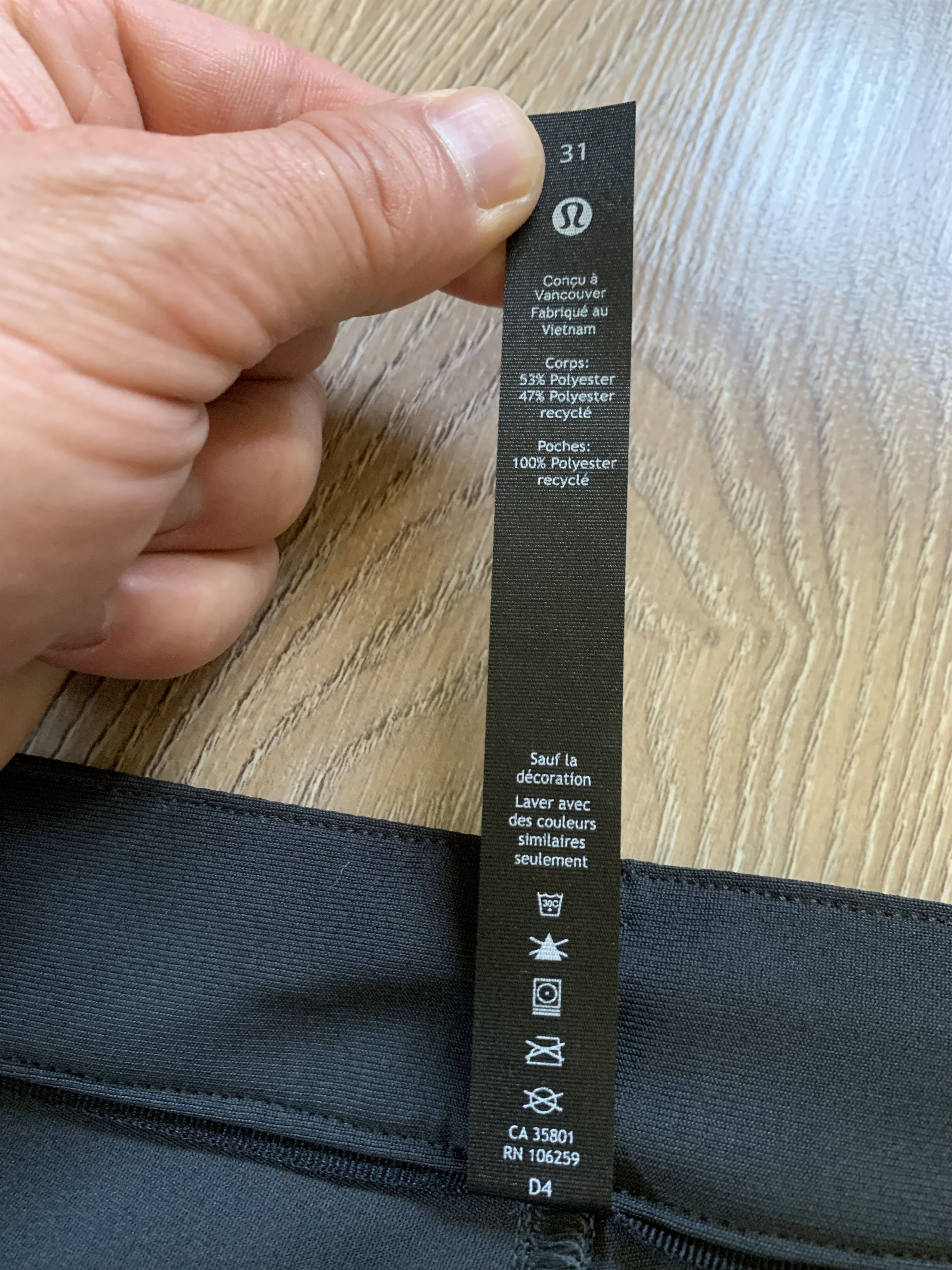 Lululemon Lululemon Mens Stretch Breathable Grey Pants Size US 31 - 9 Thumbnail