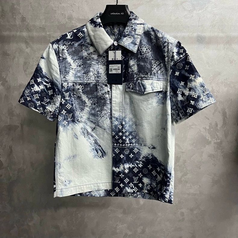 Louis Vuitton Louis Vuitton Denim Tie-Dye Logo Shirt - dmc Size US XS / EU 42 / 0 - 1 Thumbnail