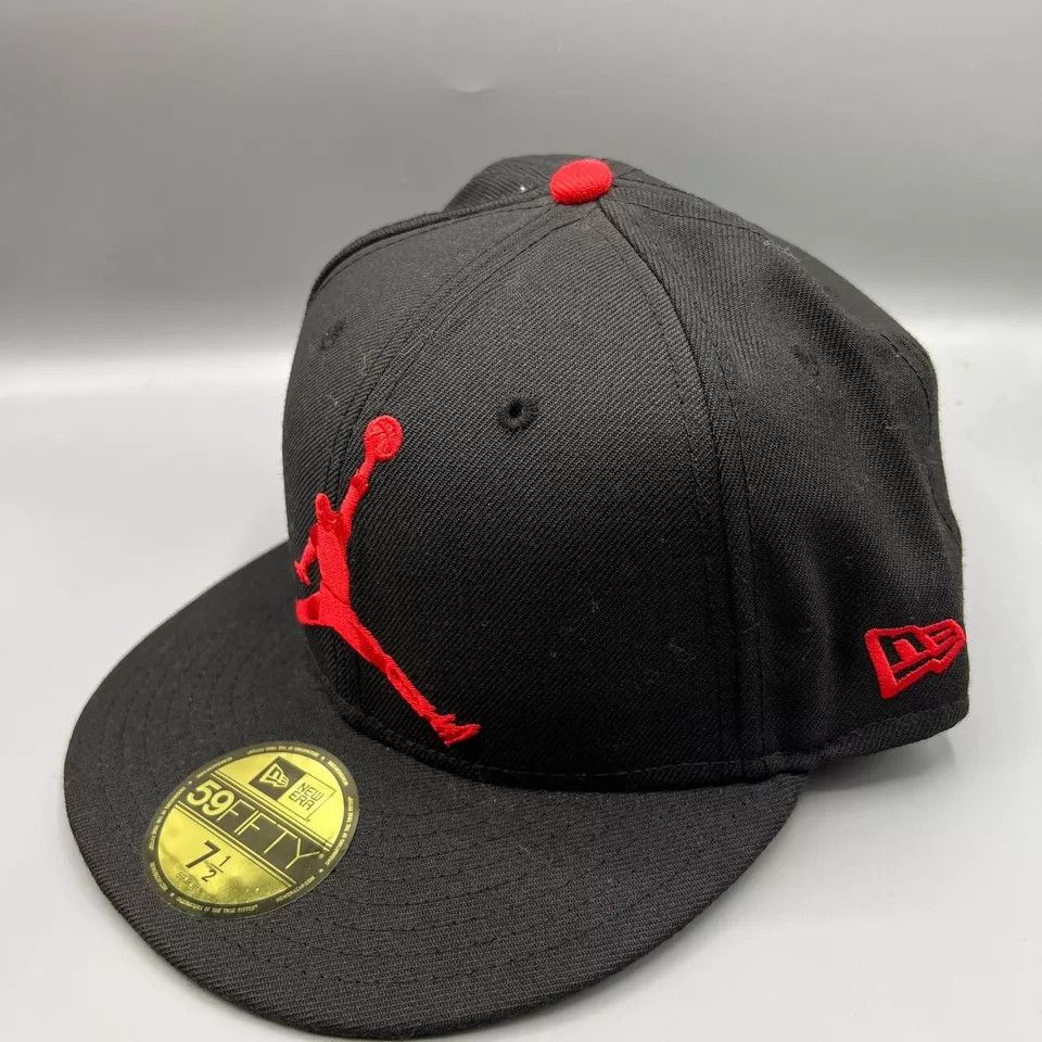 New Era Air Jordan Hat Men Embroidered Logo Fifty New Era Fitted Cap Size ONE SIZE - 2 Thumbnail