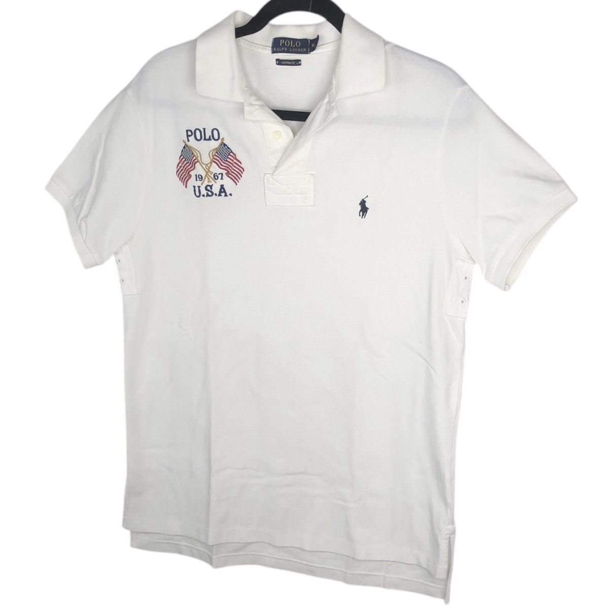 Polo Ralph Lauren Polo Ralph Lauren Embroidered 1967 USA Flags Polo Shirt RARE Size US M / EU 48-50 / 2 - 2 Thumbnail