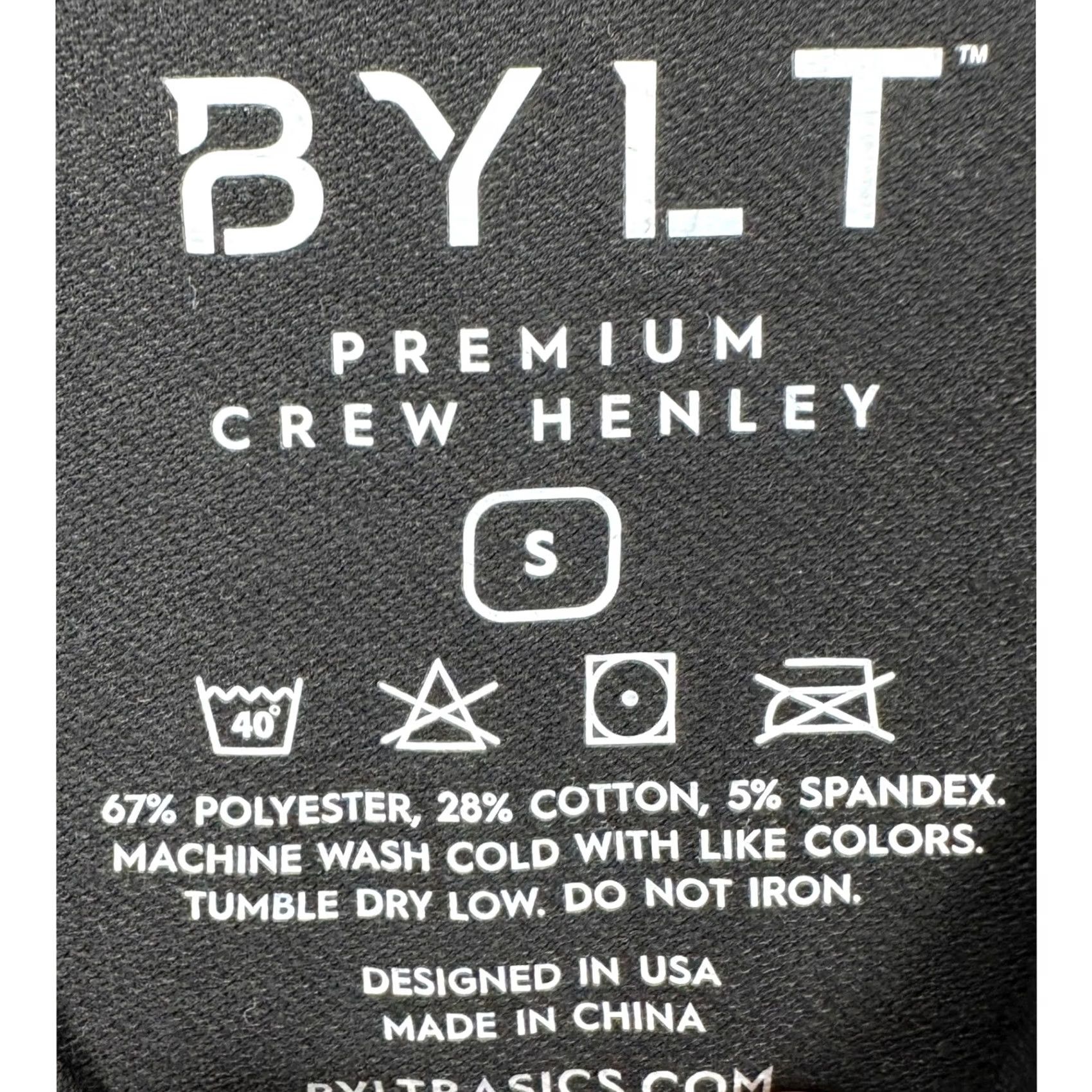Vintage BYLT Henley Tee T-Shirt Men Small Black Short Sleeve Crew Premium Logo 67% Polyester 28% Cotton 5% Spandex Breathable Stretch Size US S / EU 44-46 / 1 - 4 Thumbnail