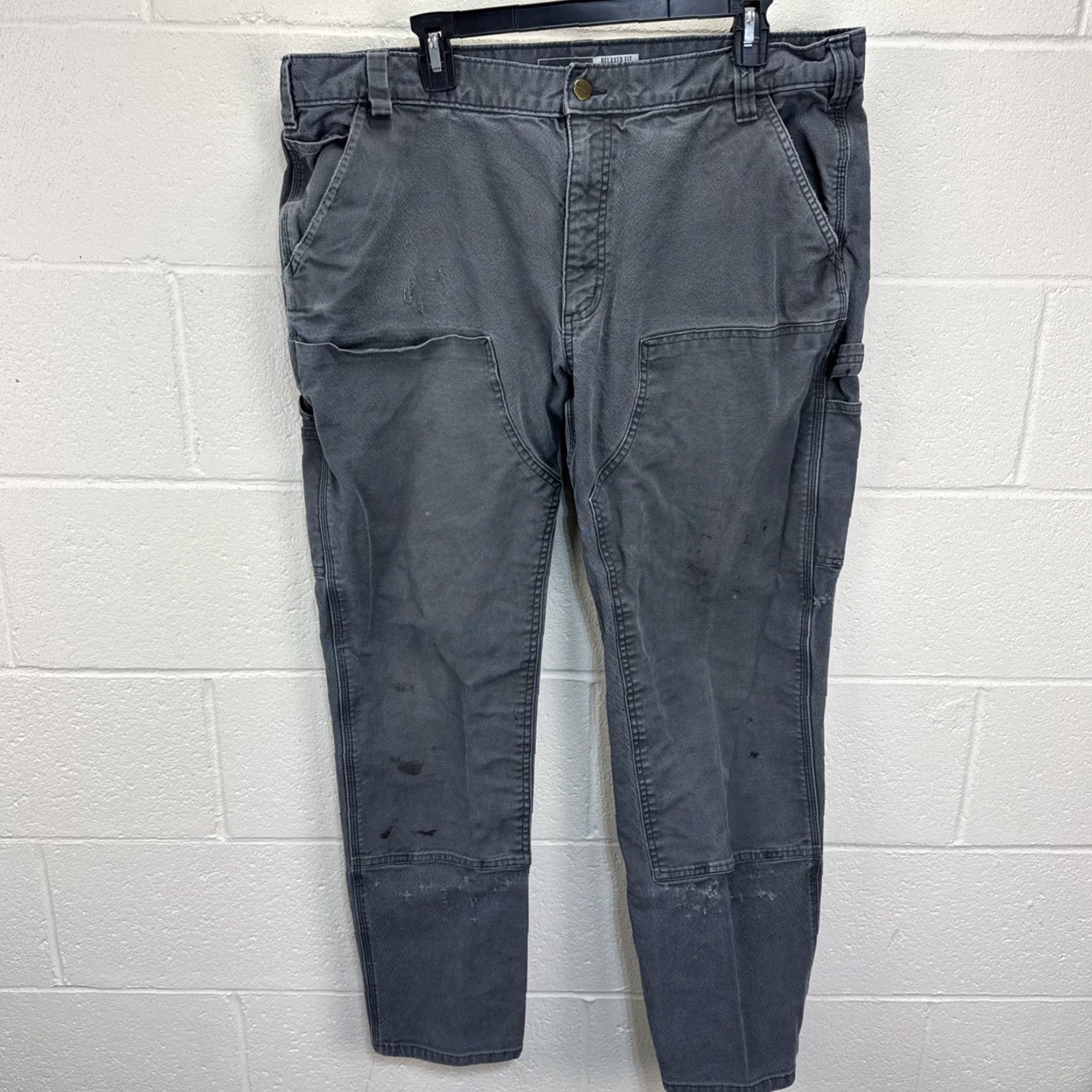 Carhartt Carhartt Carpenter Pants Mens 40x32 Gray 5-Pocket Relaxed Fit Double Knee Workwear Casual 103334 029 Size US 40 / EU 56 - 2 Thumbnail