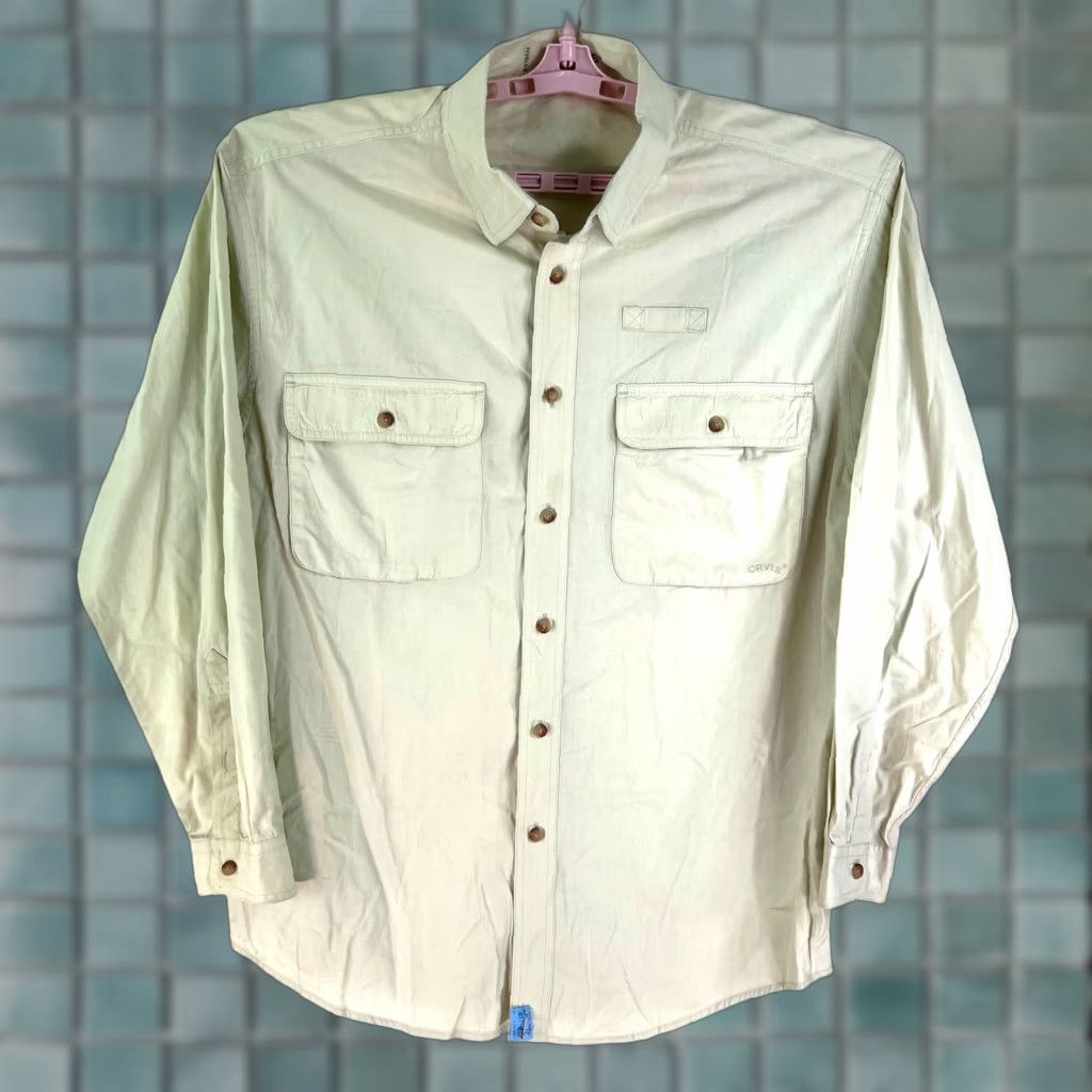 Orvis Orvis Outdoor Cargo Shirt Mens Size L Tan Long Sleeve Pockets Size US L / EU 52-54 / 3 - 1 Thumbnail