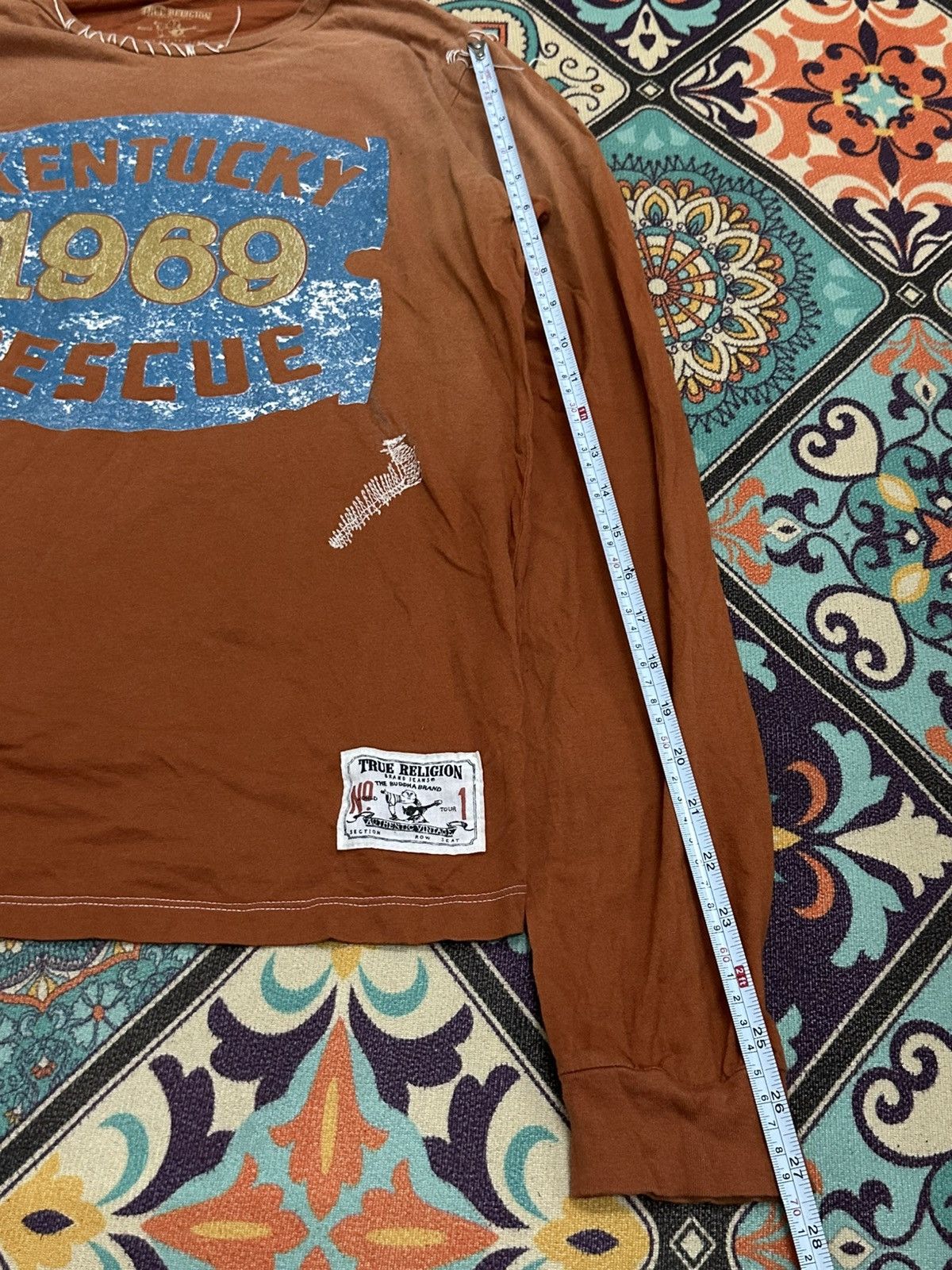 True Religion True Religion White Stitching L/S Shirt Size US M / EU 48-50 / 2 - 19 Thumbnail
