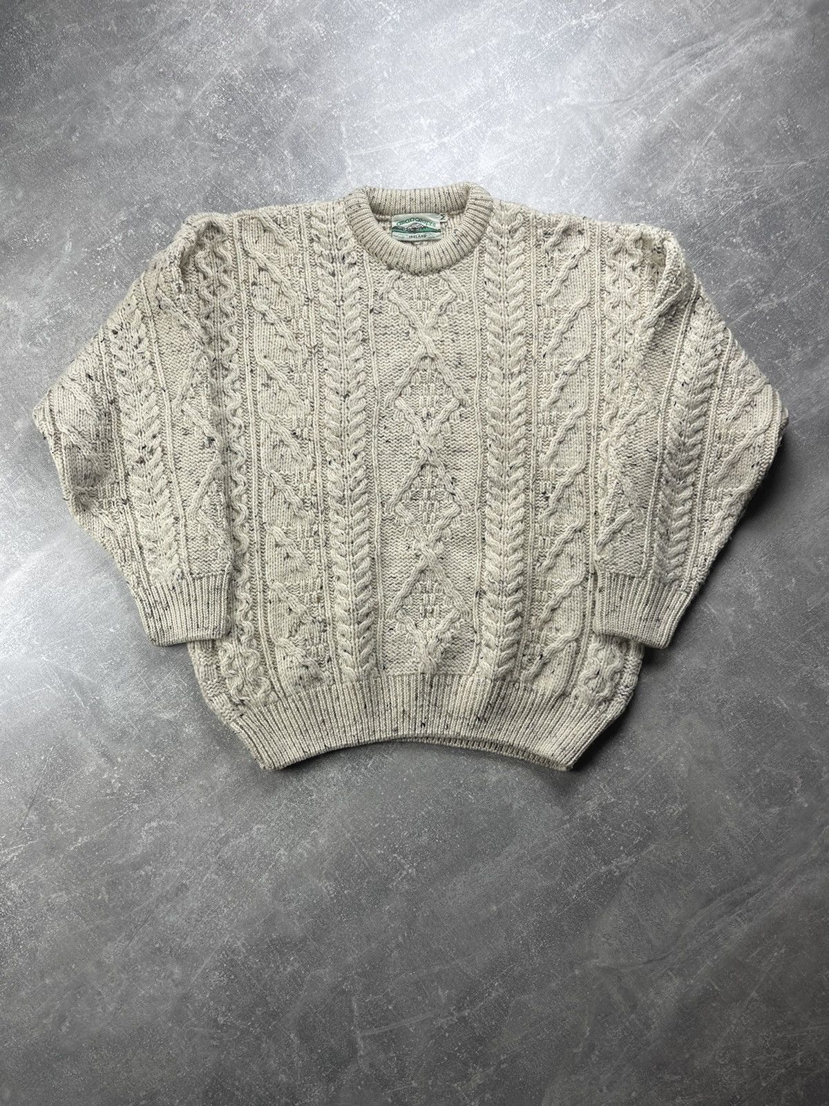 Aran Crafts Aran Crafts Cable Knit Wool Sweater Beige Made in Ireland Size US M / EU 48-50 / 2 - 2 Thumbnail