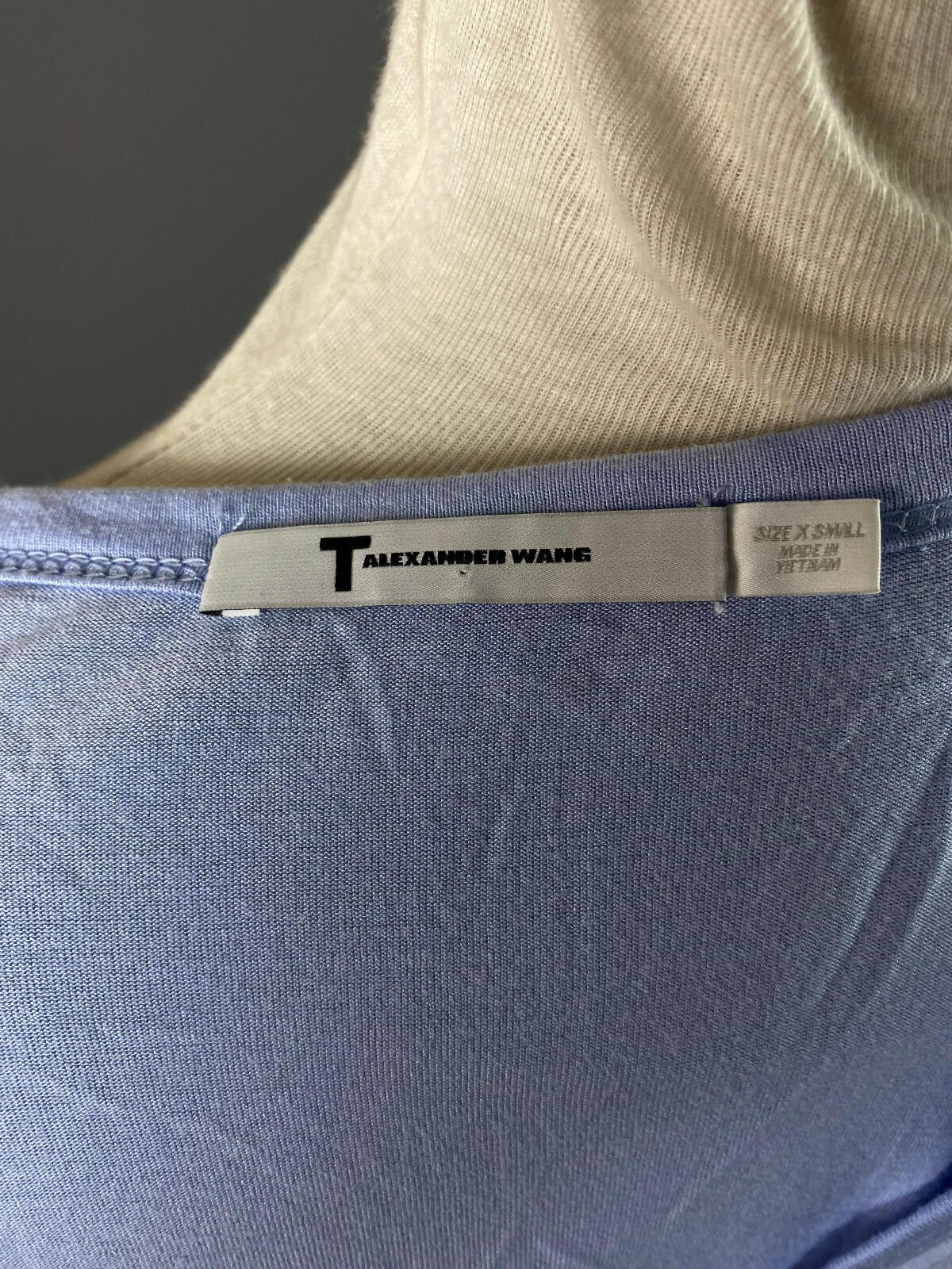 T by Alexander Wang T Alexander Wang Blue V-Neck SleevelessT-Shirt Size S Size S / US 4 / IT 40 - 8 Thumbnail